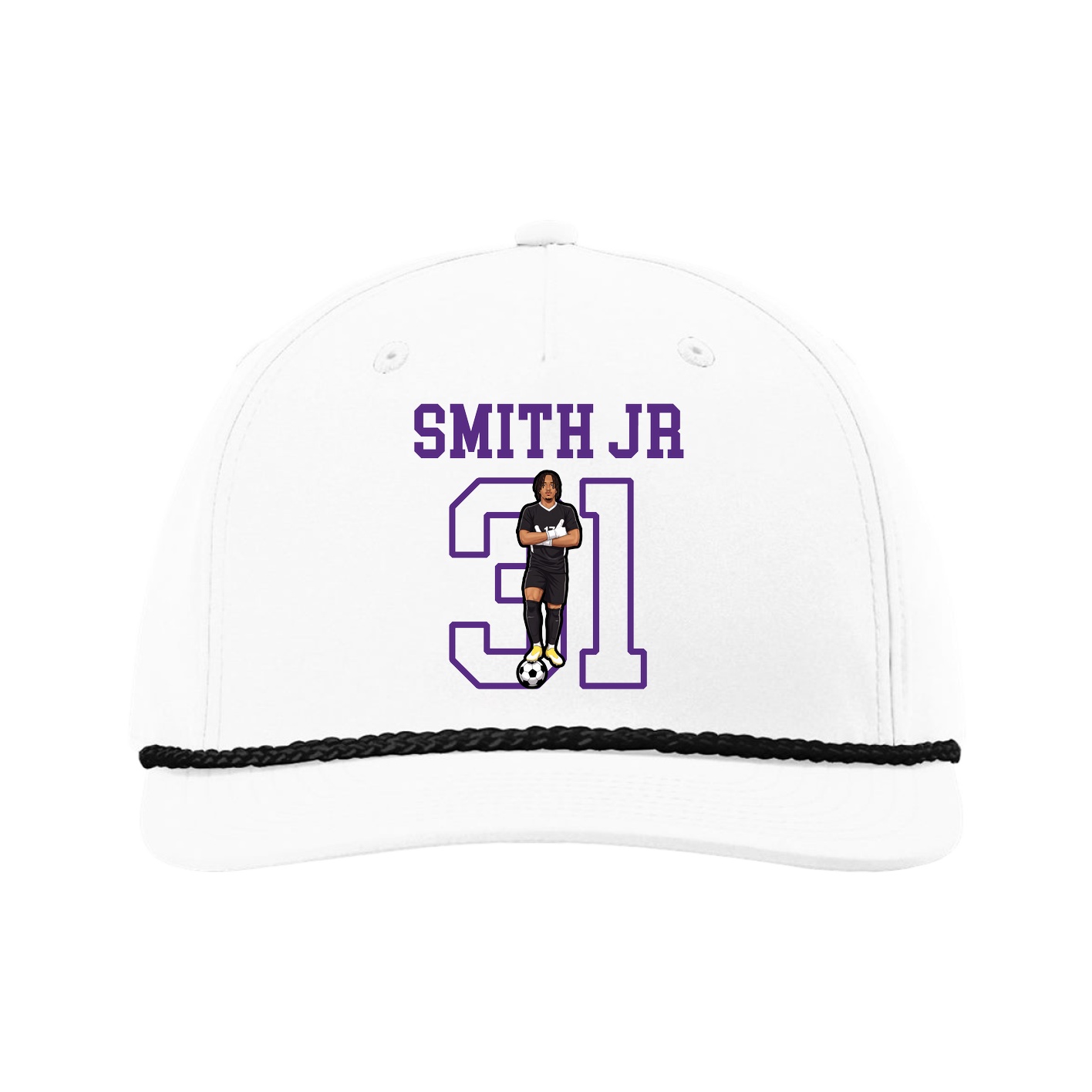Five-Panel Classic Rope Cap — Shirsey in White