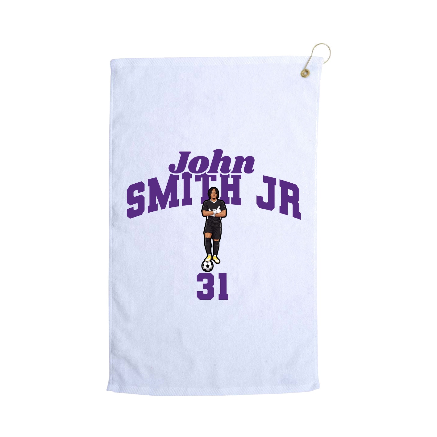 Golf Towel — Signature Arch in White