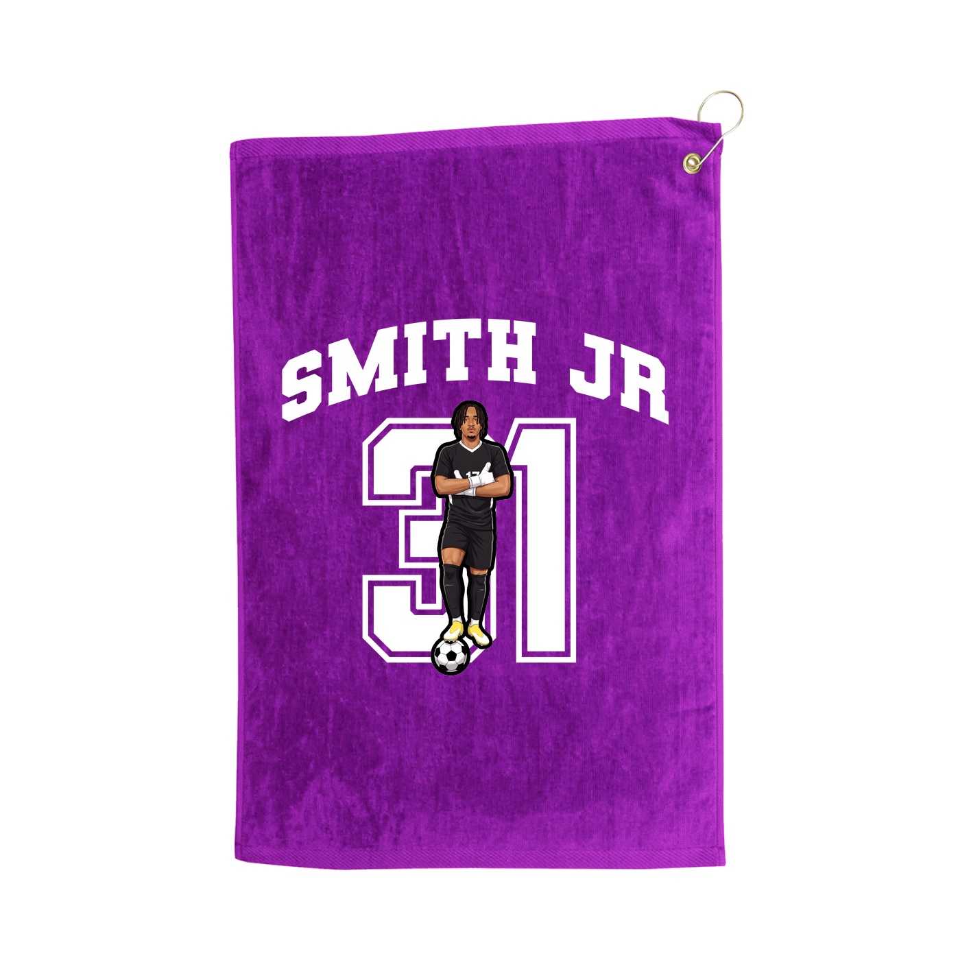 Golf Towel — Number in Purple
