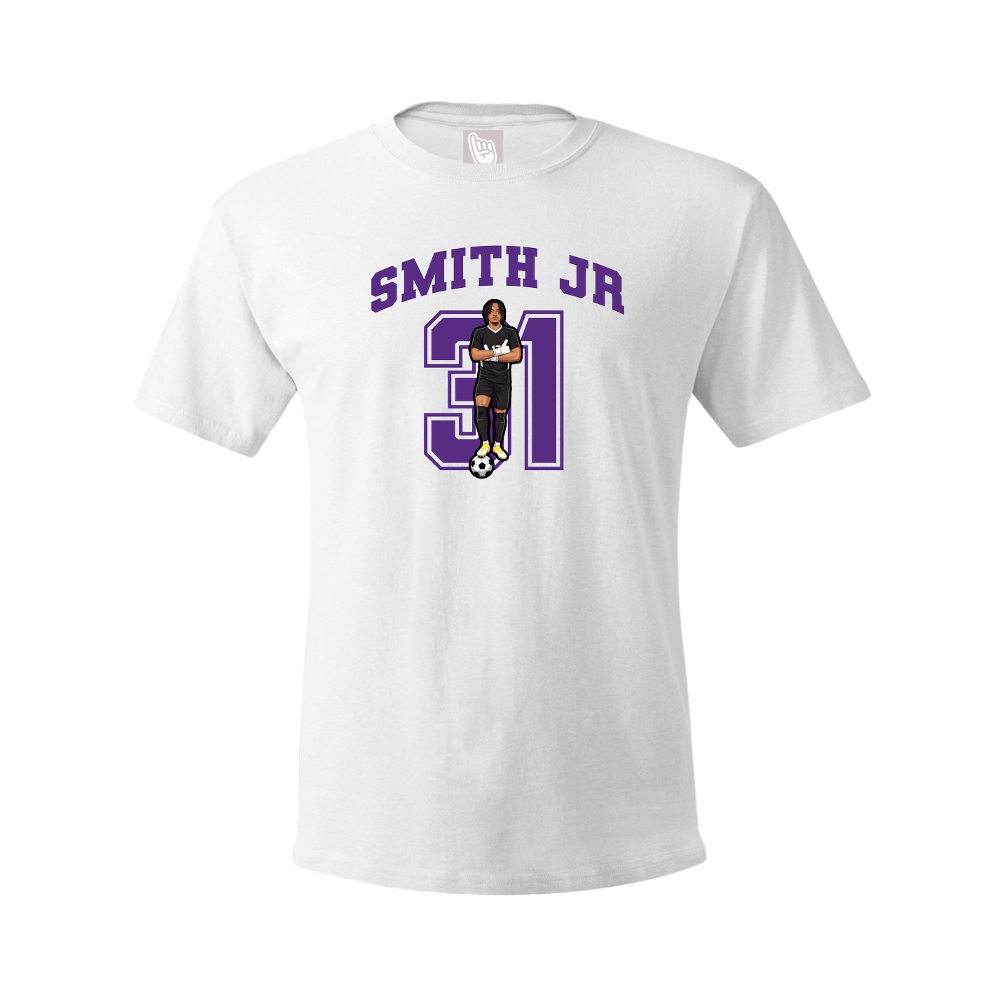 Youth Tee — Number in White