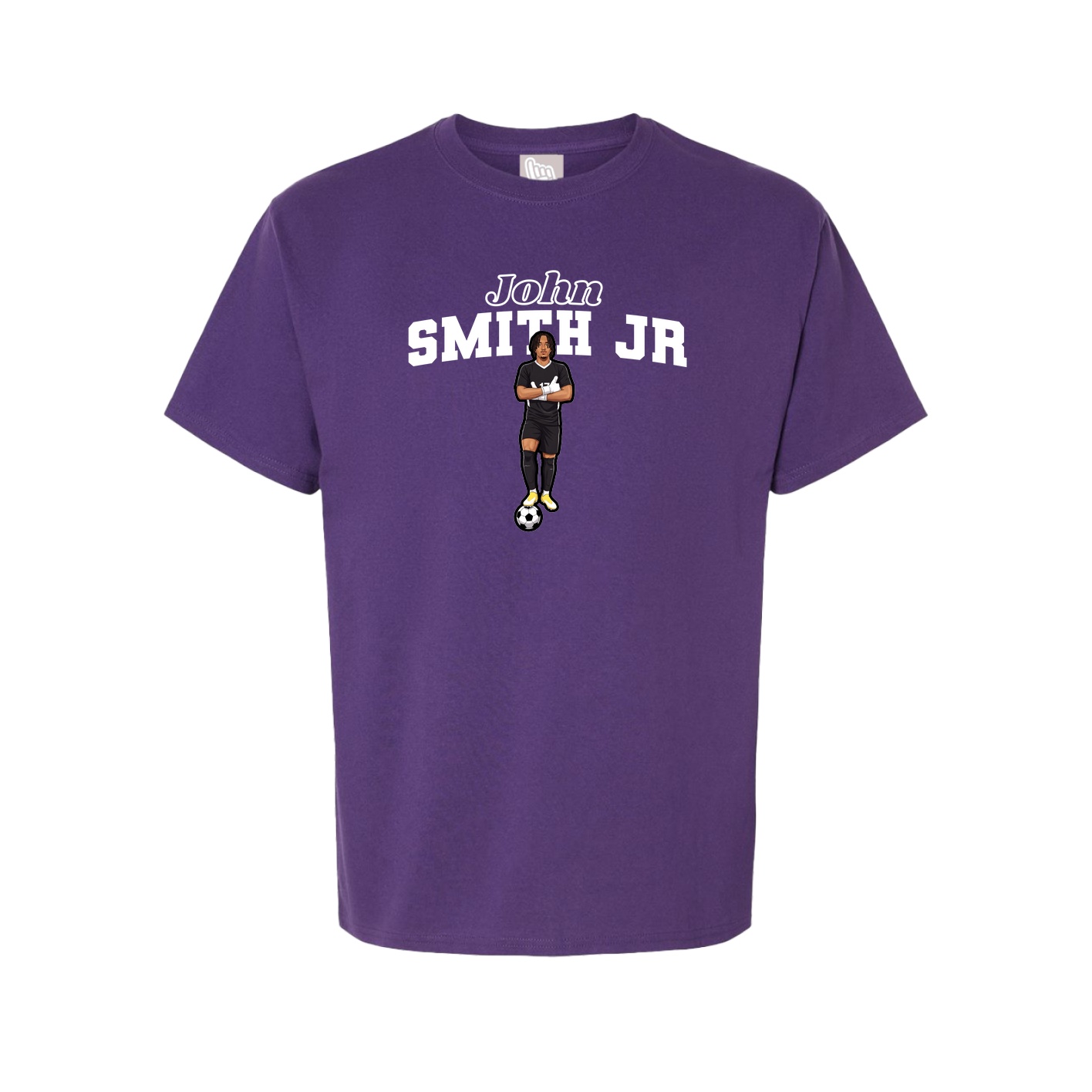 Youth Tee — Name Arch in Purple