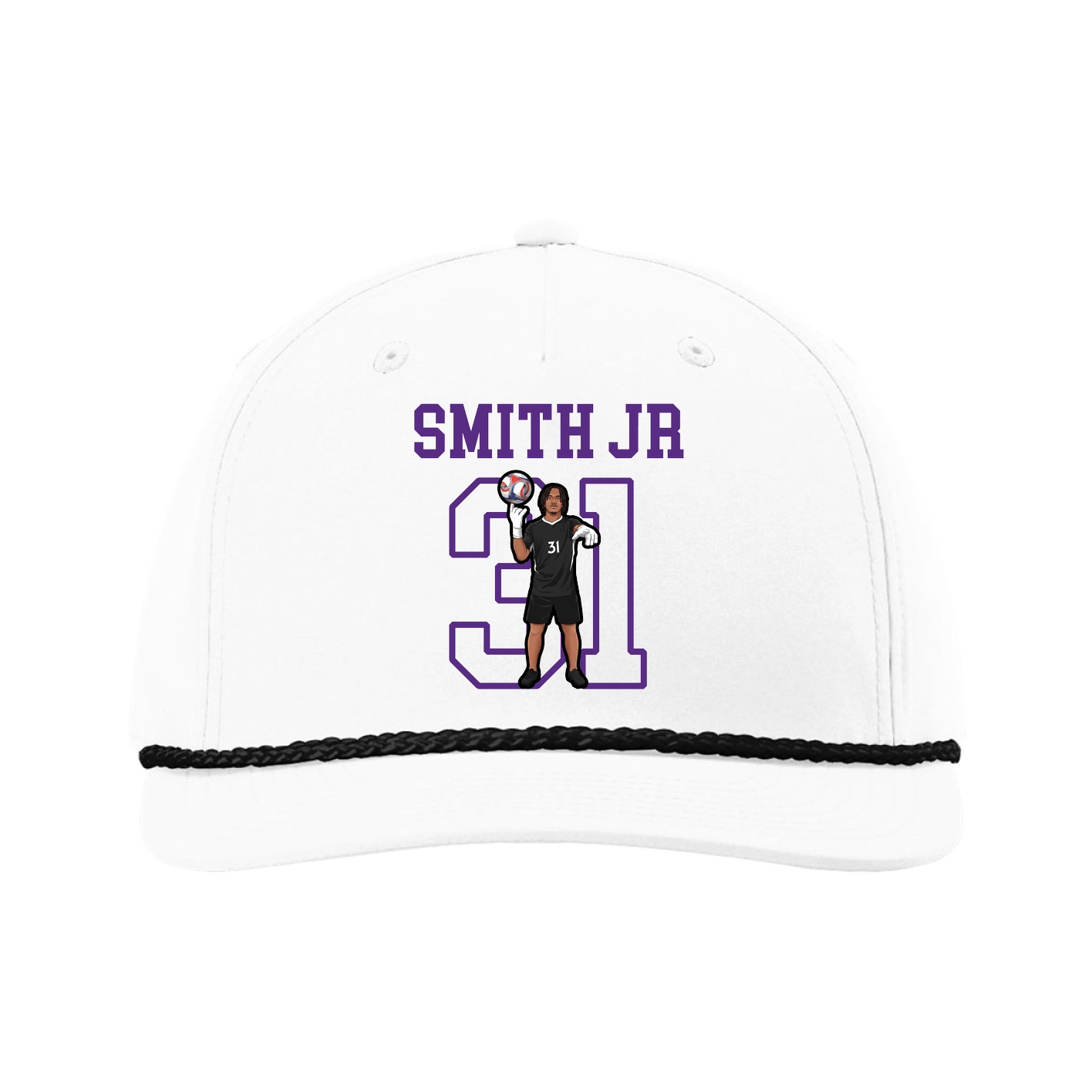 Five-Panel Classic Rope Cap — Shirsey in White