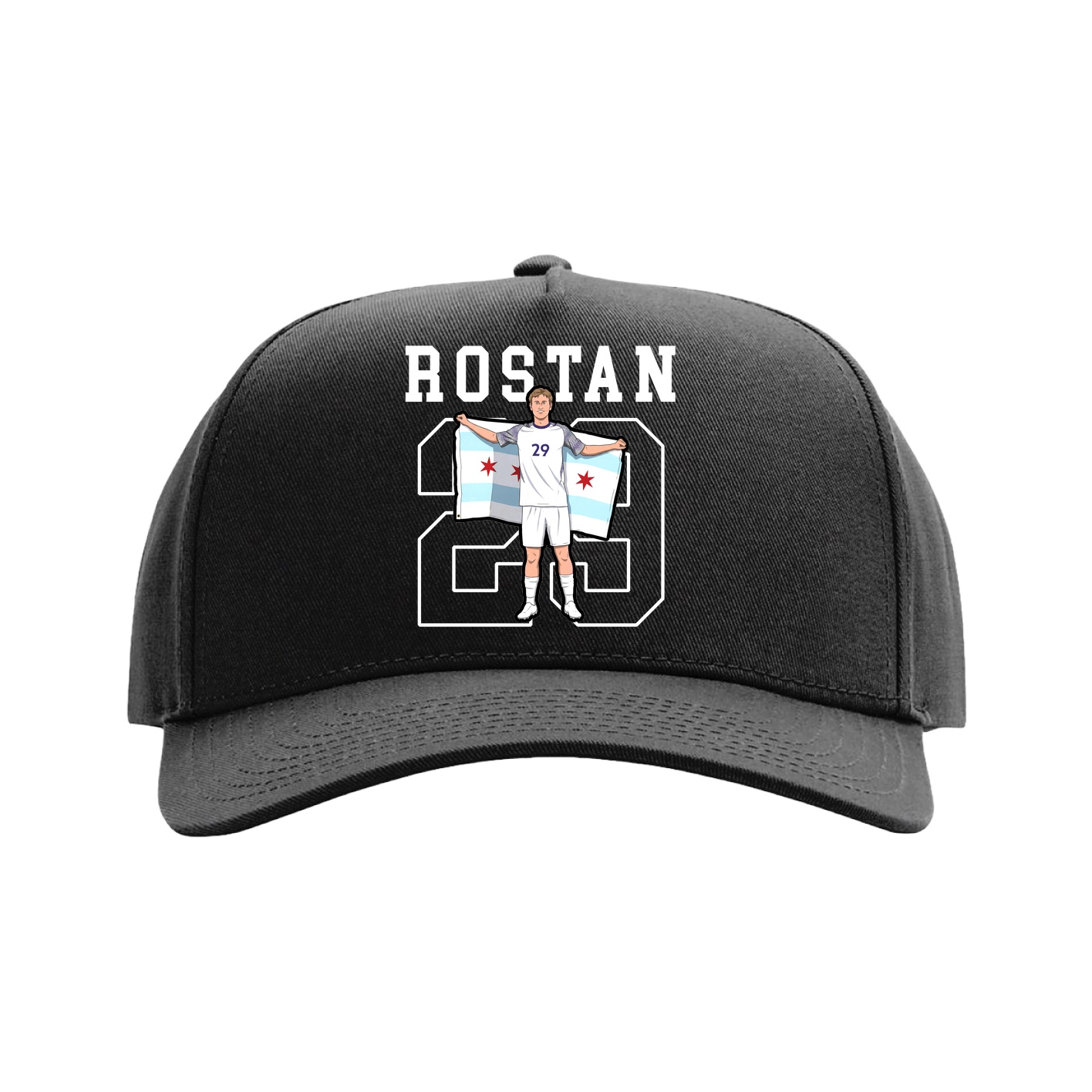 Full Fabric Five-Panel Champ Cap — Shirsey in Black
