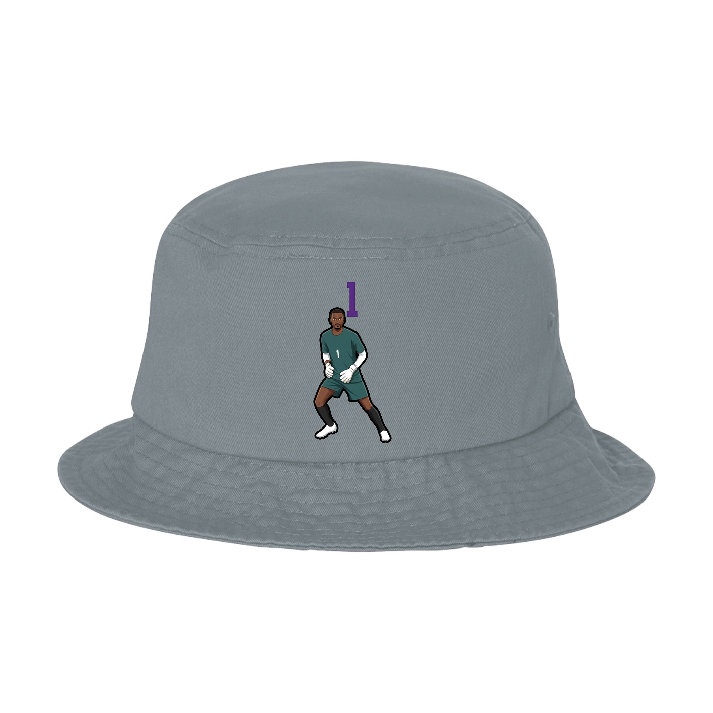 Bucket Cap — Number Top in Grey