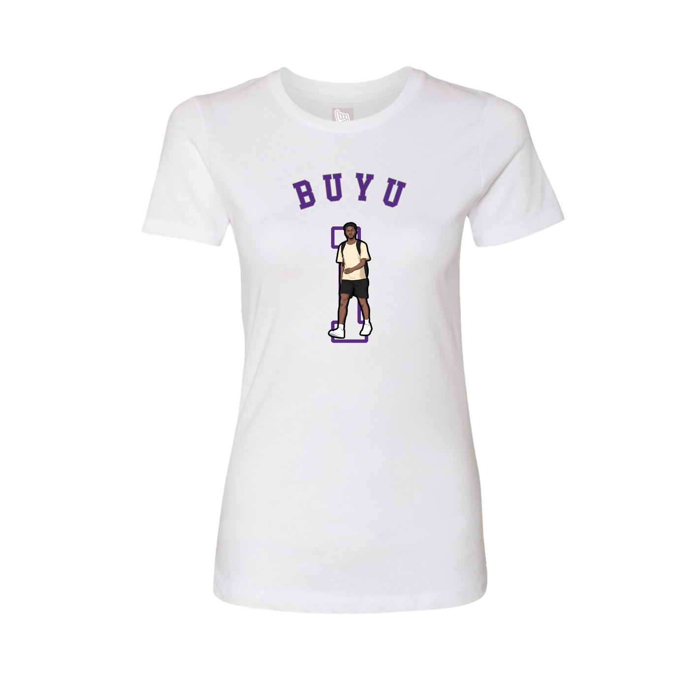 Fitted Women's Tee — Shirsey Arch in White