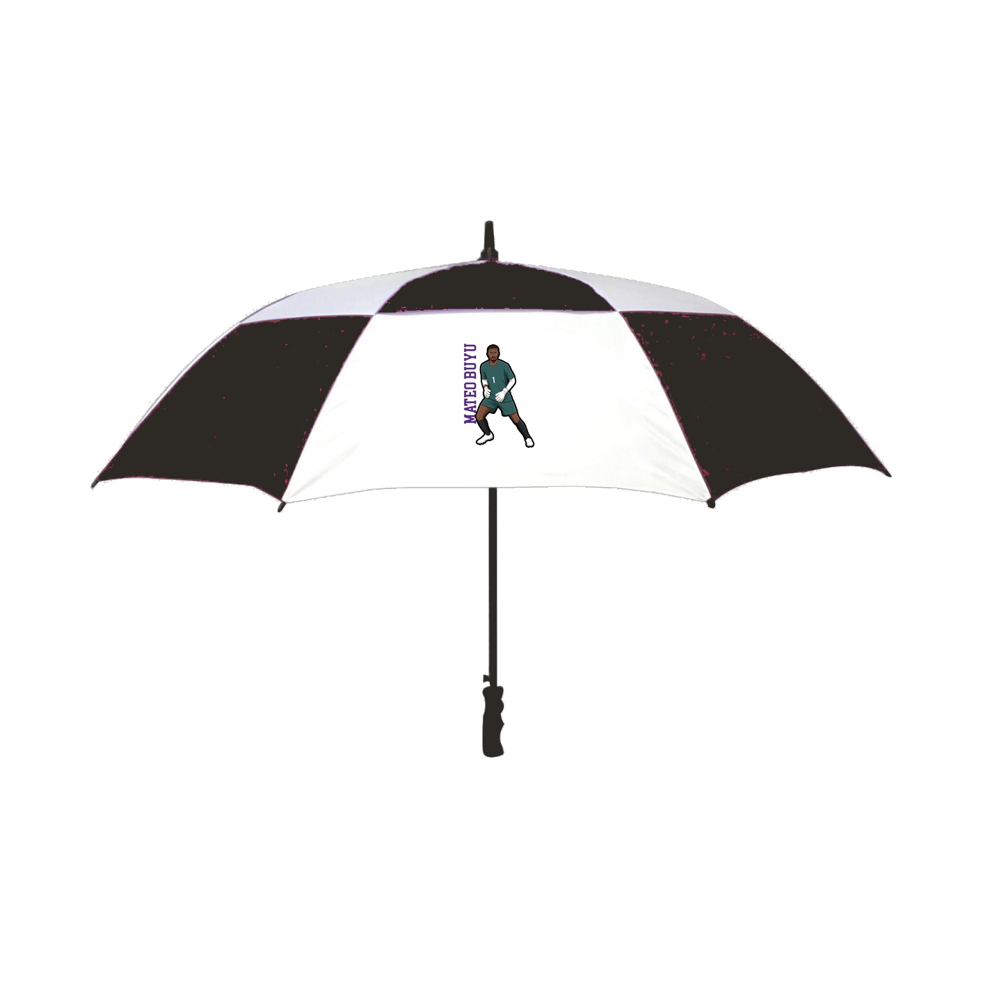 Golf Umbrella — Name Vertical in Black