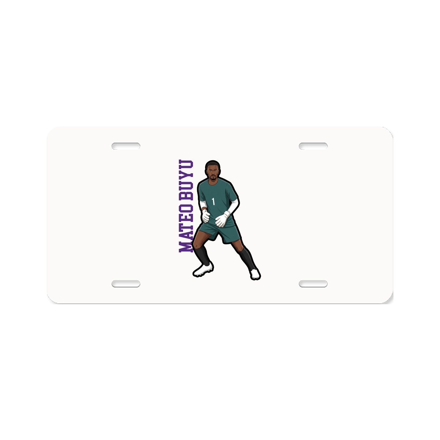 License Plate — Name Vertical in Classic