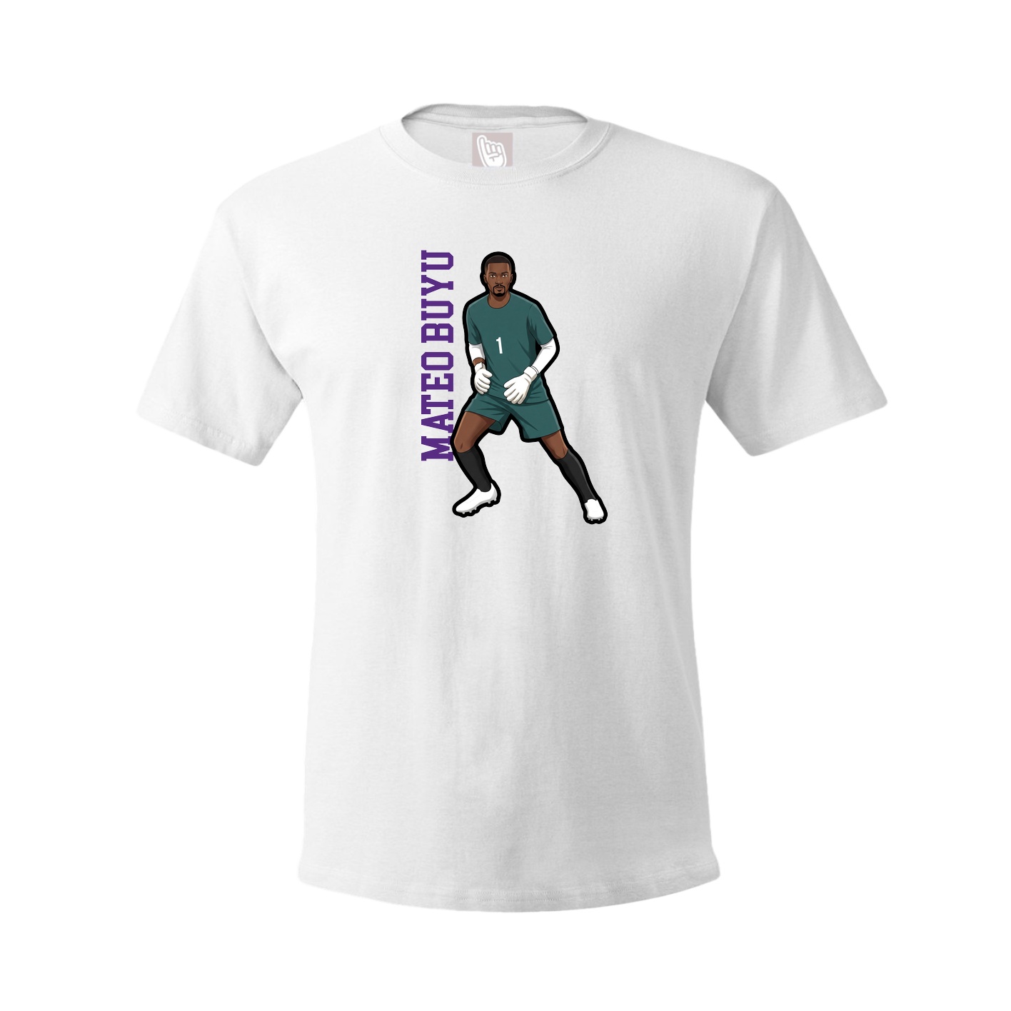 Youth Tee — Name Vertical in White