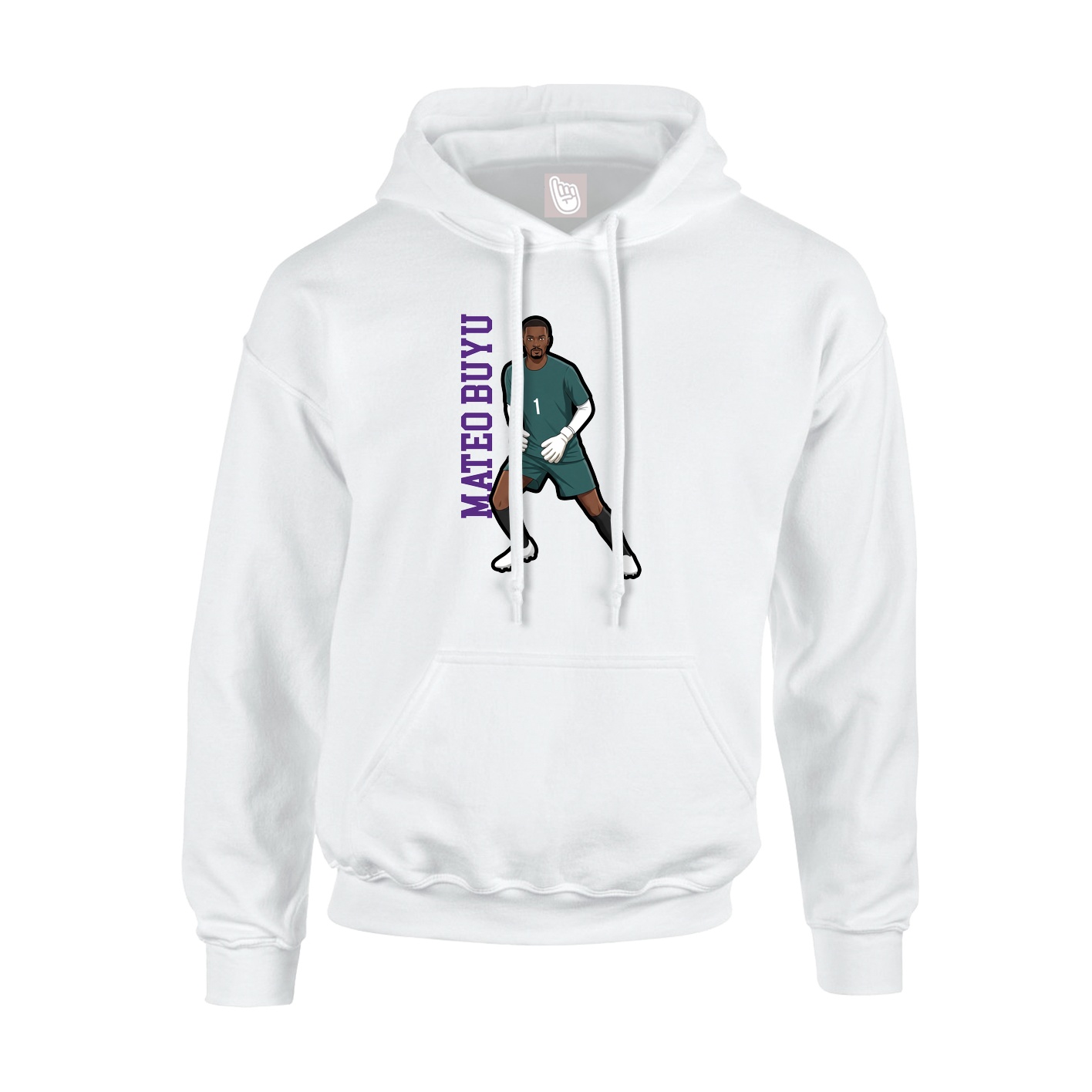 Hoodie — Name Vertical in White
