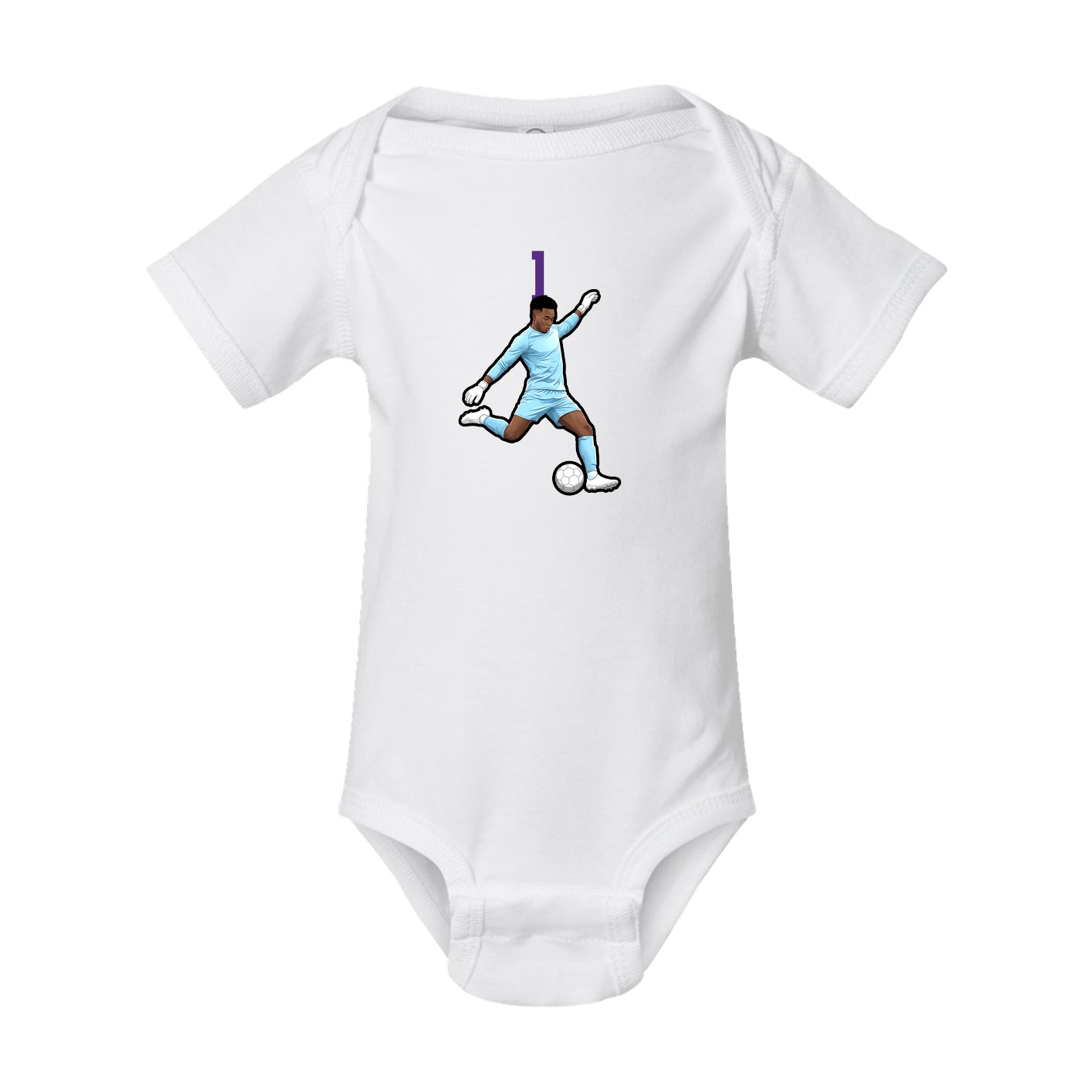 Baby Onesie — Number Top in White
