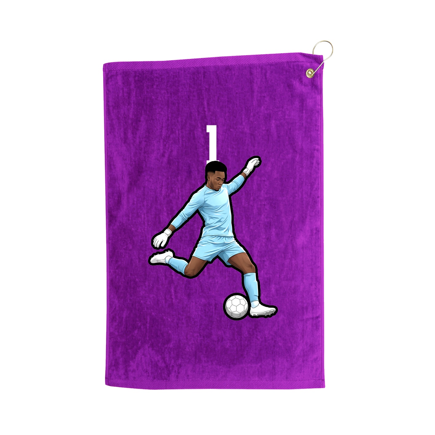 Golf Towel — Number Top in Purple