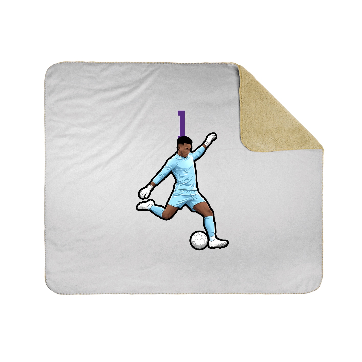 Throw Blanket — Number Top in White