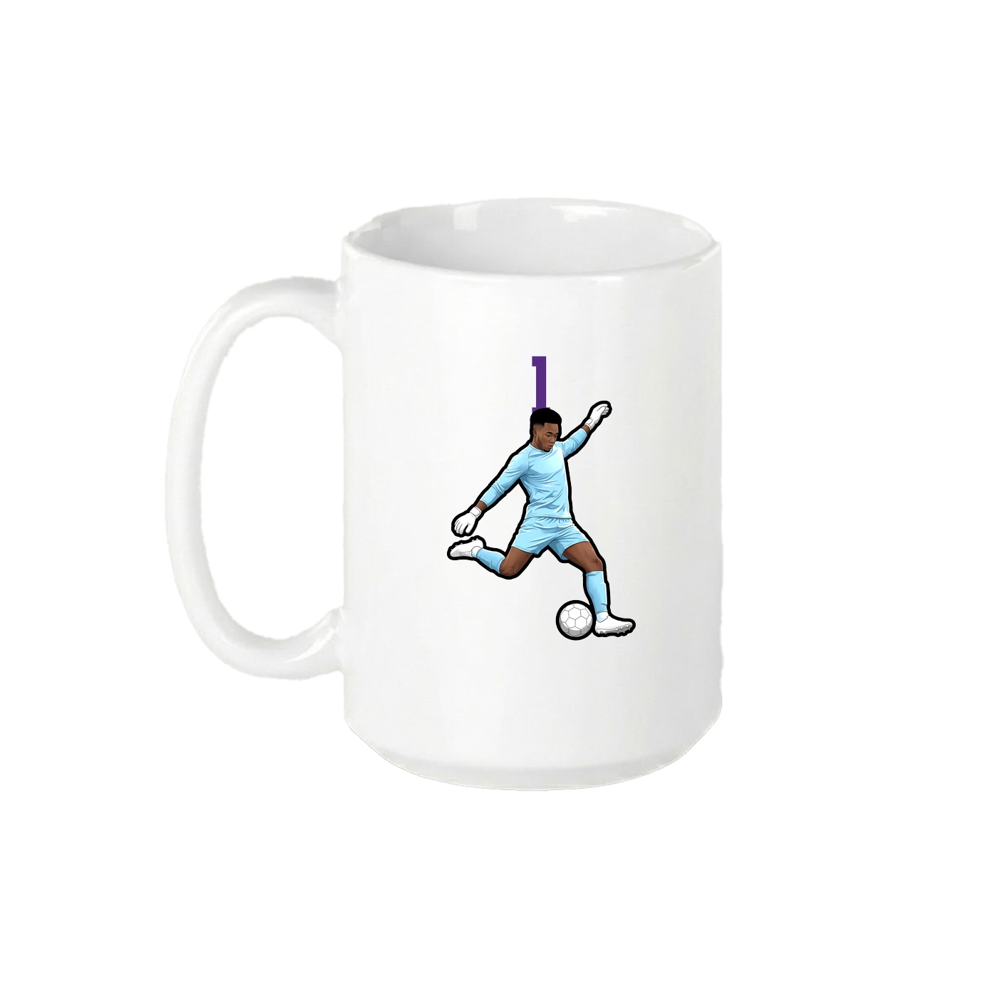 15oz Coffee Mug — Number Top in White
