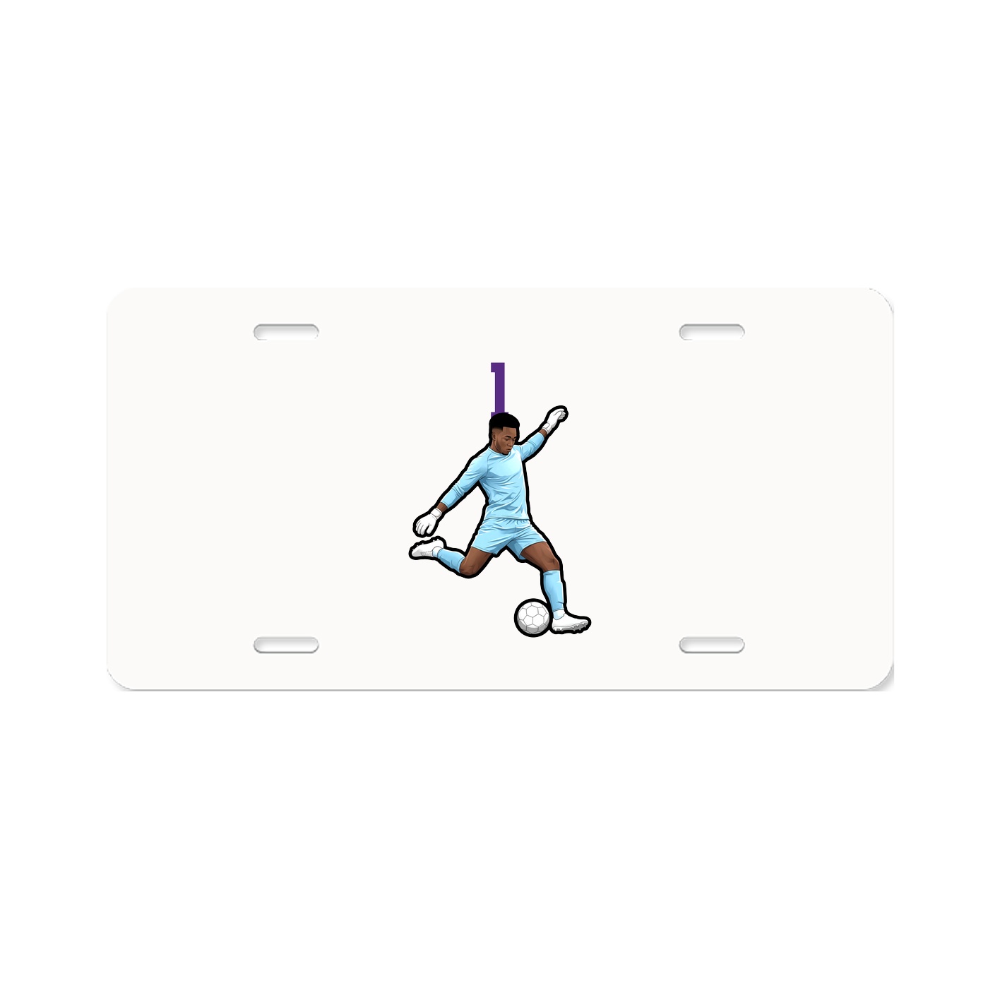 License Plate — Number Top in Classic