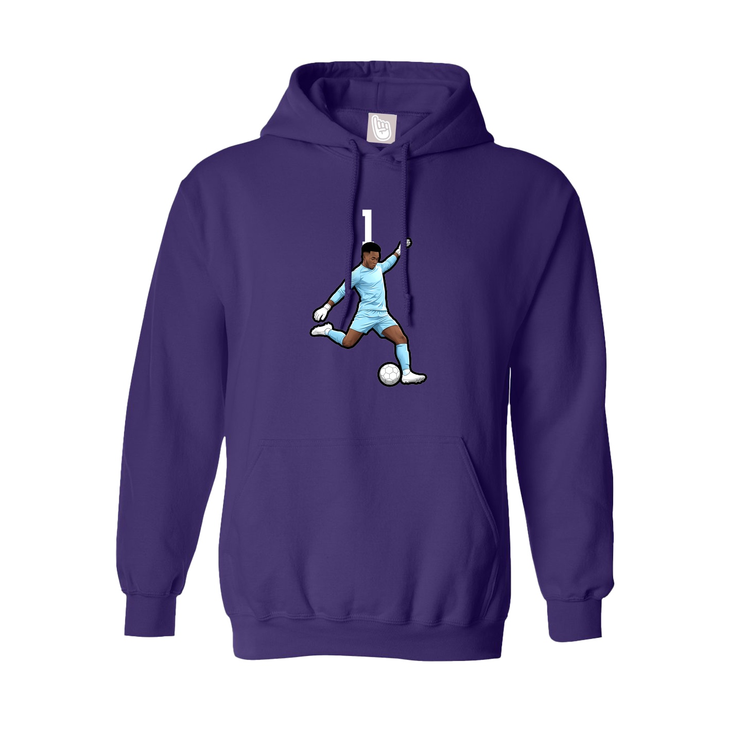 Youth Hoodie — Number Top in Purple