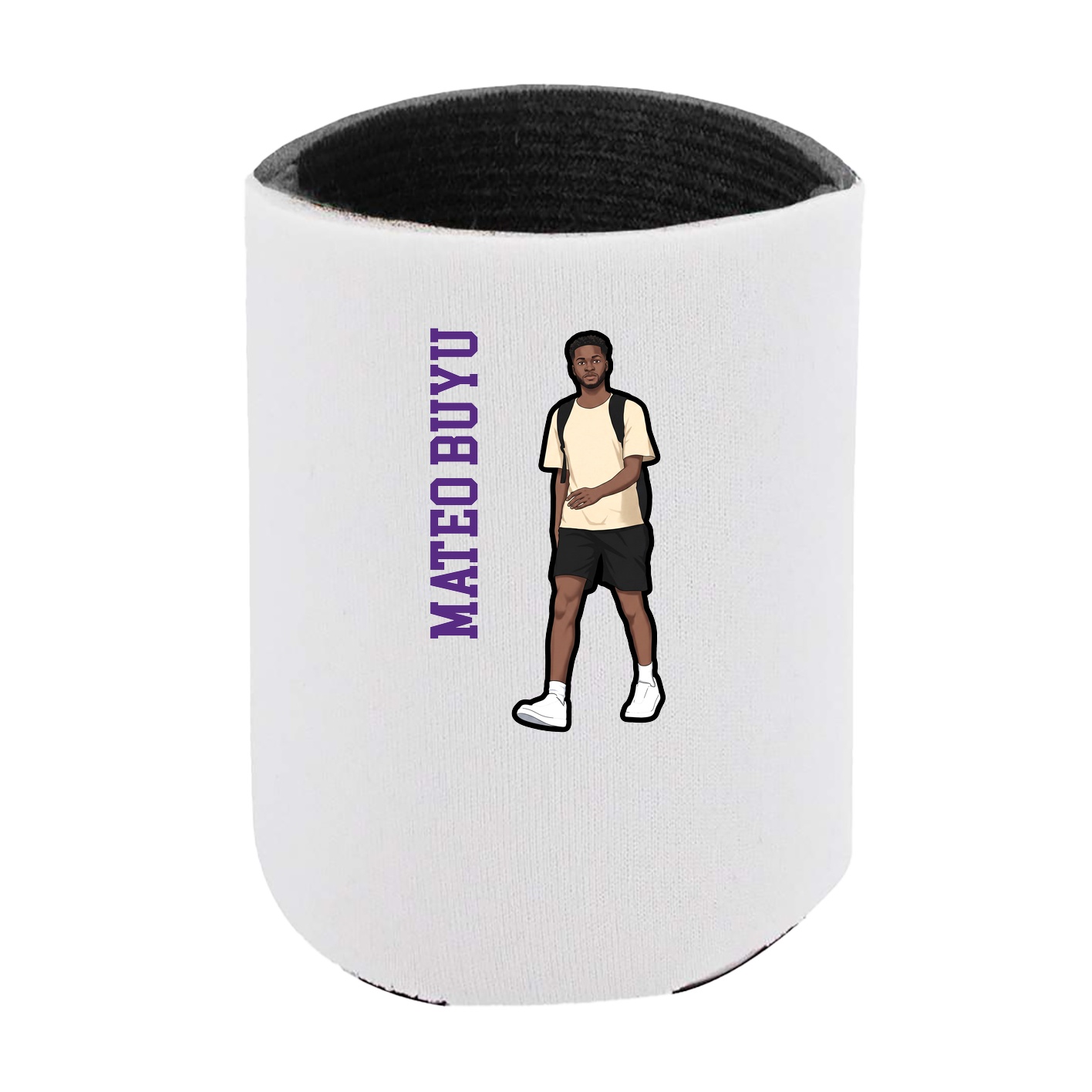 Can Holder — Name Vertical in White