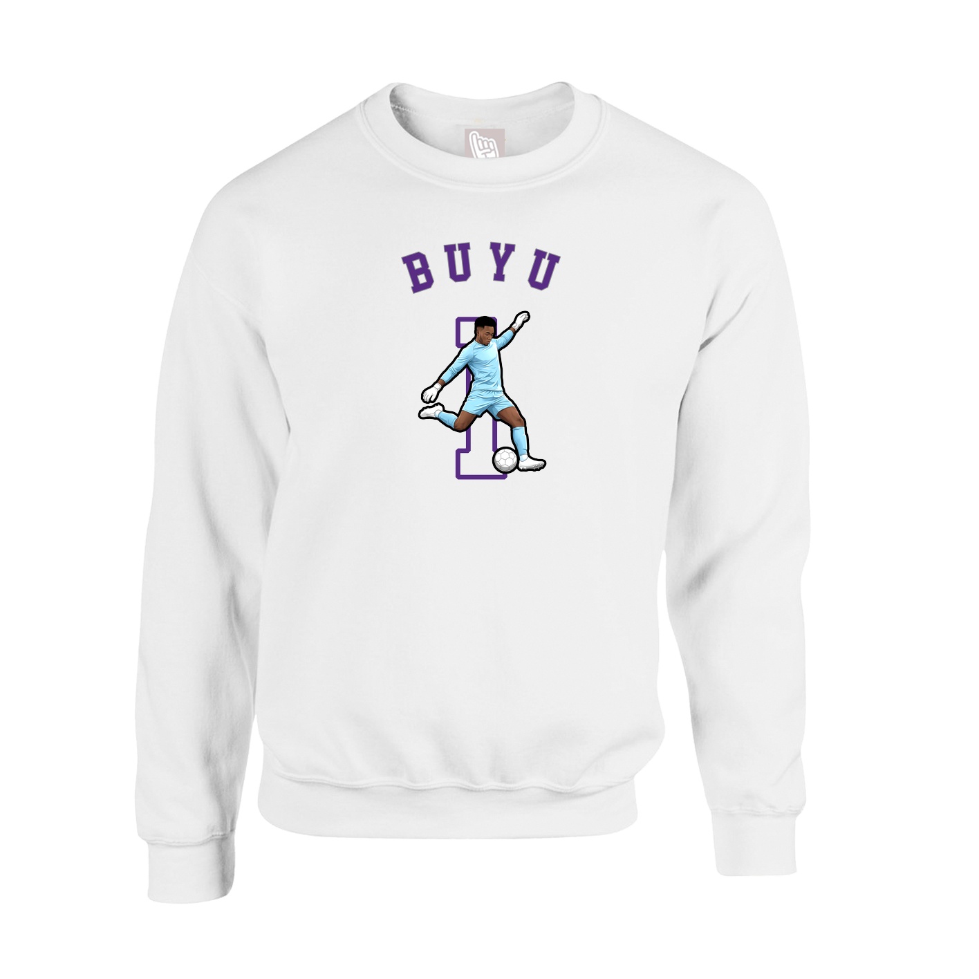 Fleece Crew — Shirsey Arch in White