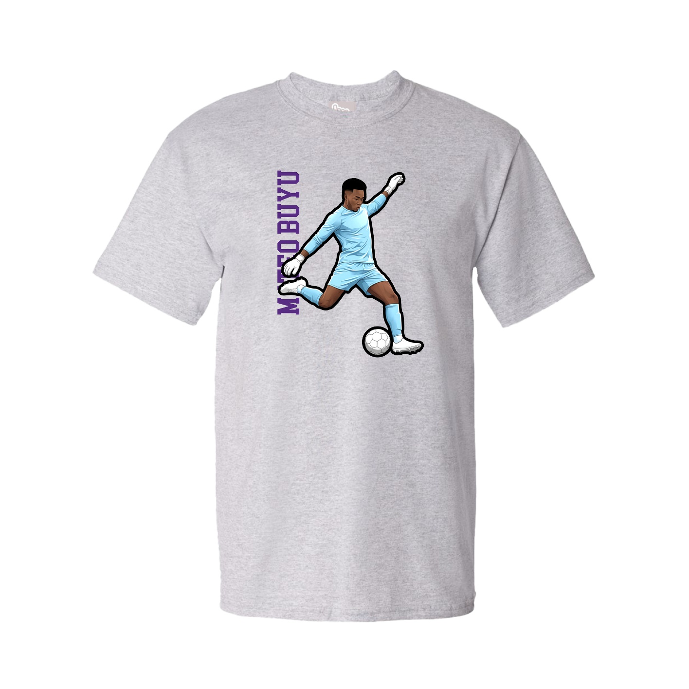 Tee — Name Vertical in Grey