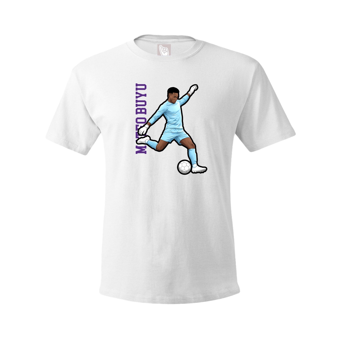 Tee — Name Vertical in White