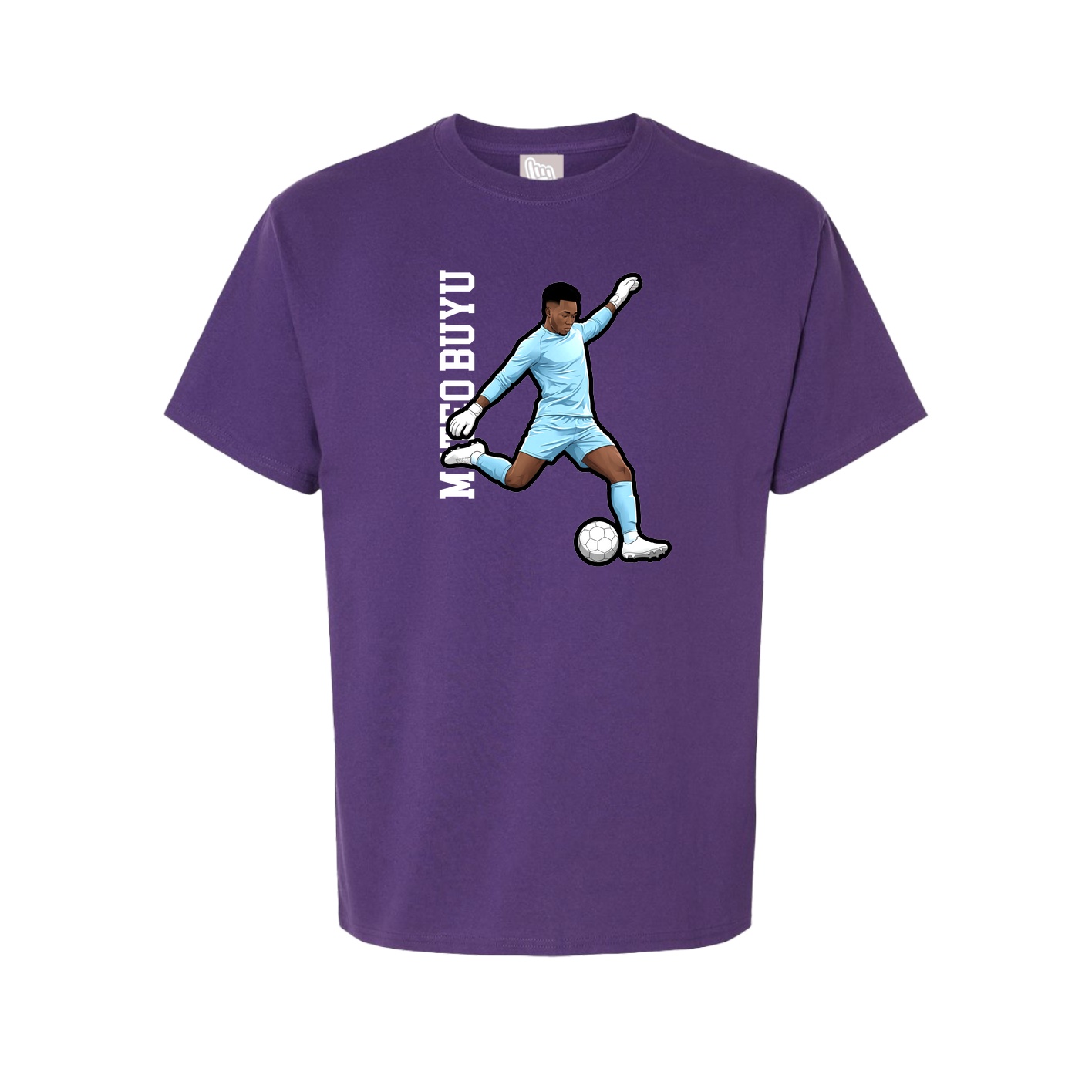 Youth Tee — Name Vertical in Purple