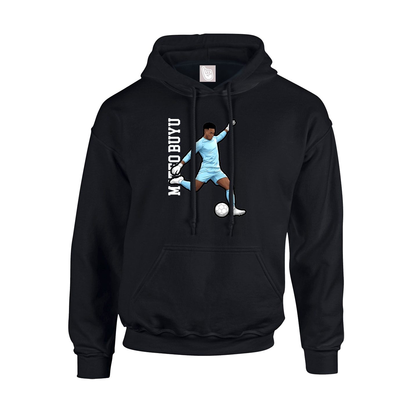 Youth Hoodie — Name Vertical in Black