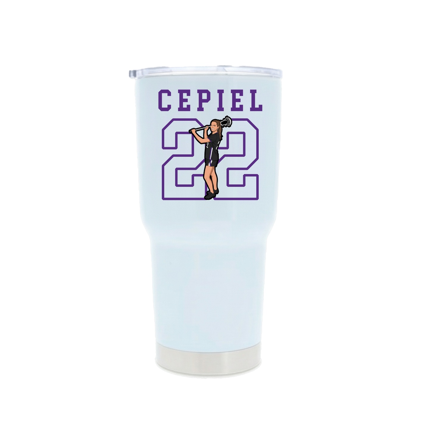 30oz Stainless Steel Tumbler — Shirsey in White