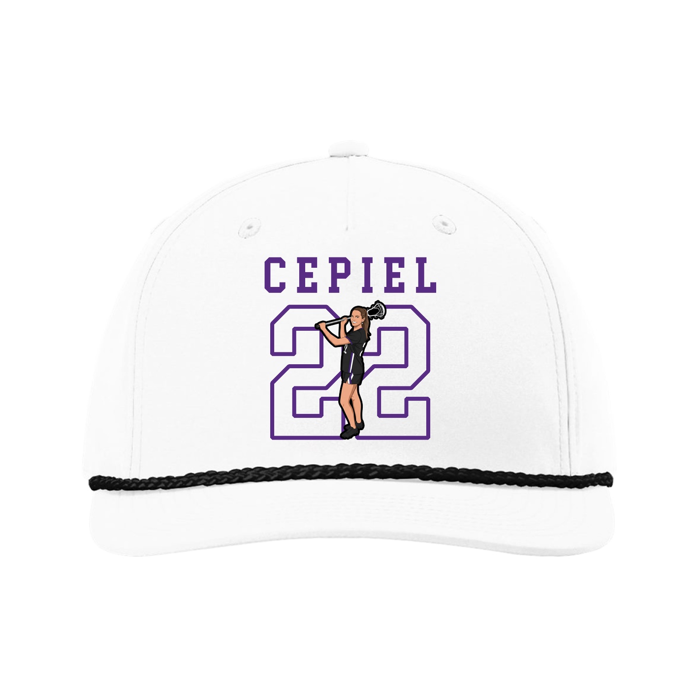 Five-Panel Classic Rope Cap — Shirsey in White