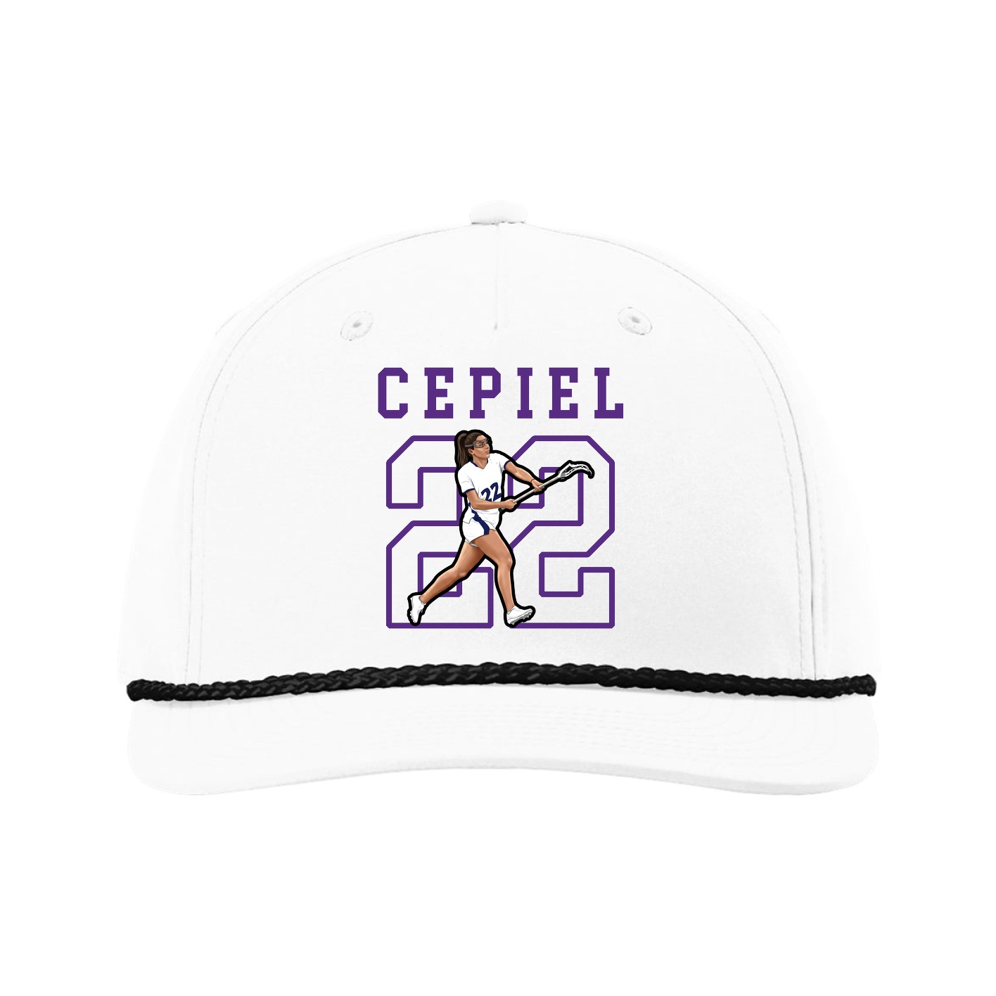 Five-Panel Classic Rope Cap — Shirsey in White