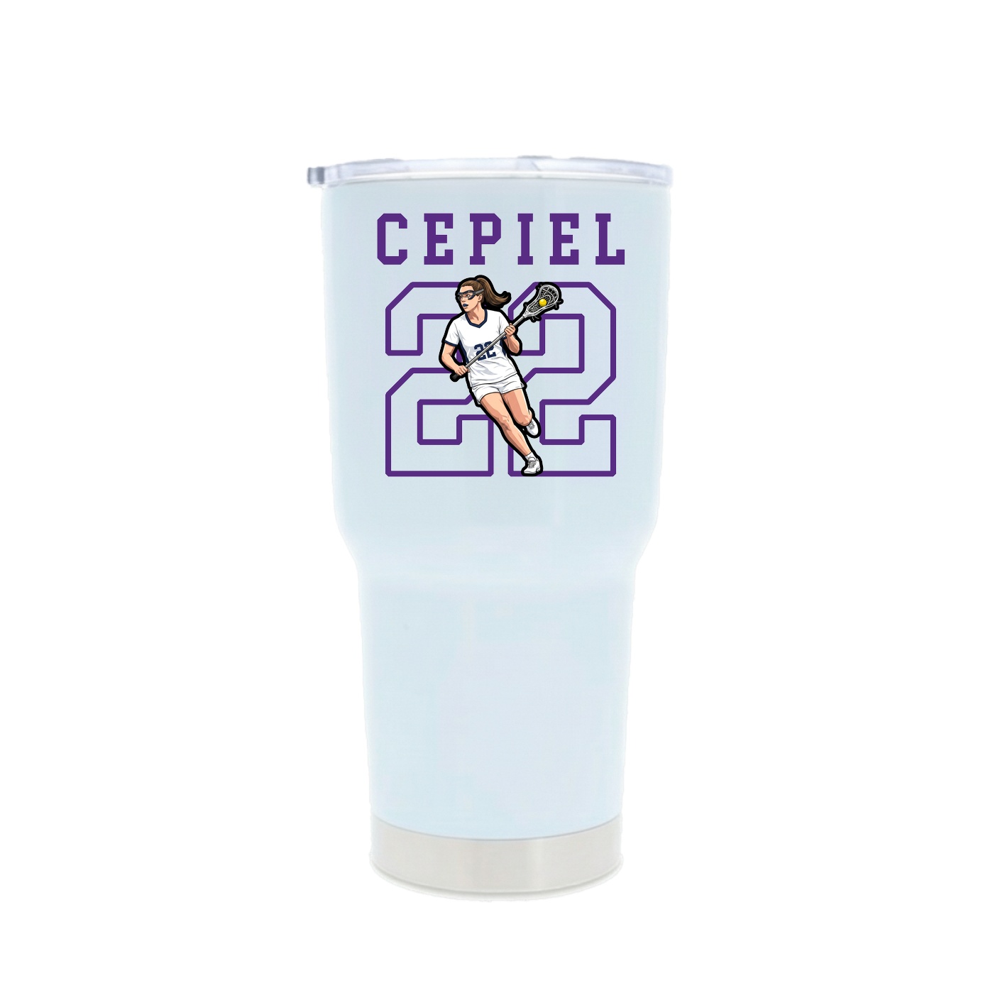 30oz Stainless Steel Tumbler — Shirsey in White