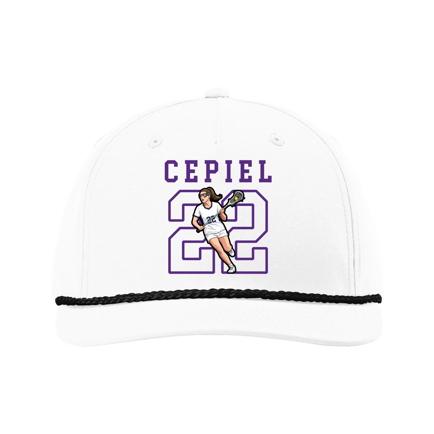 Five-Panel Classic Rope Cap — Shirsey in White
