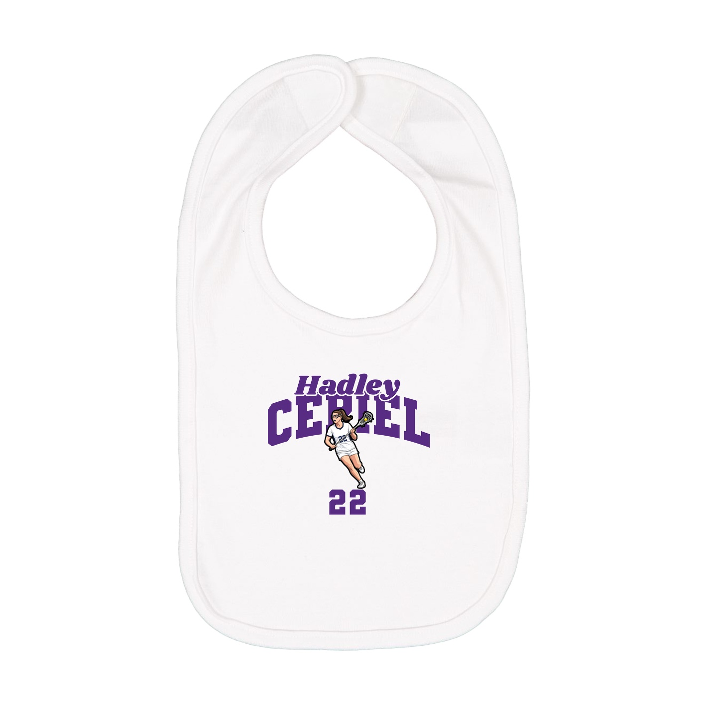Infant Bib — Signature Arch in White