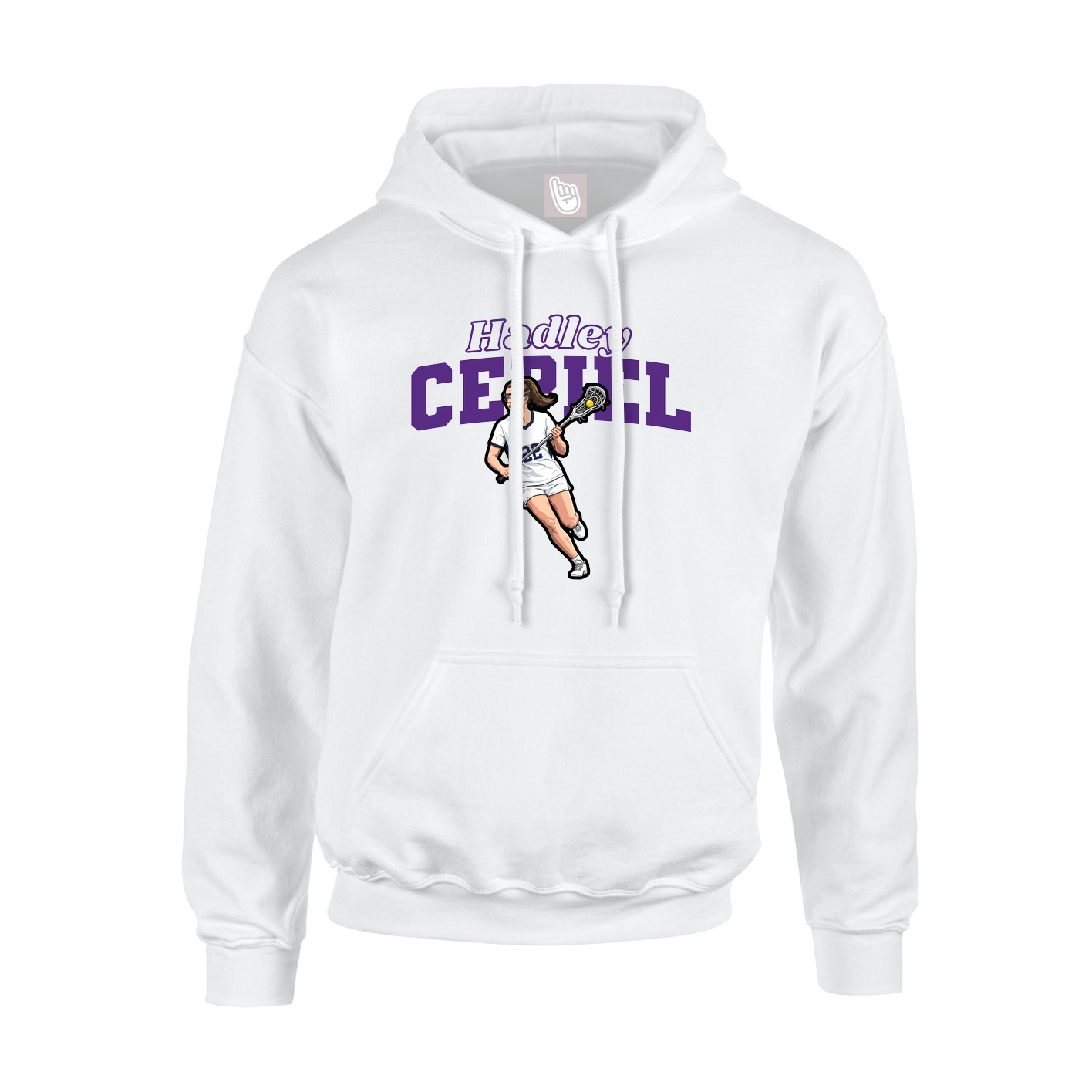 Hoodie — Name Arch in White