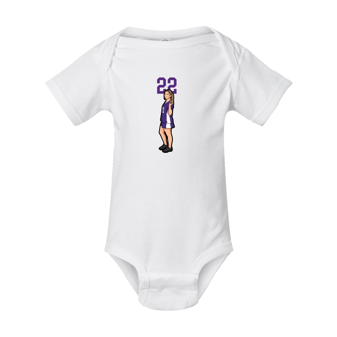 Baby Onesie — Number Top in White