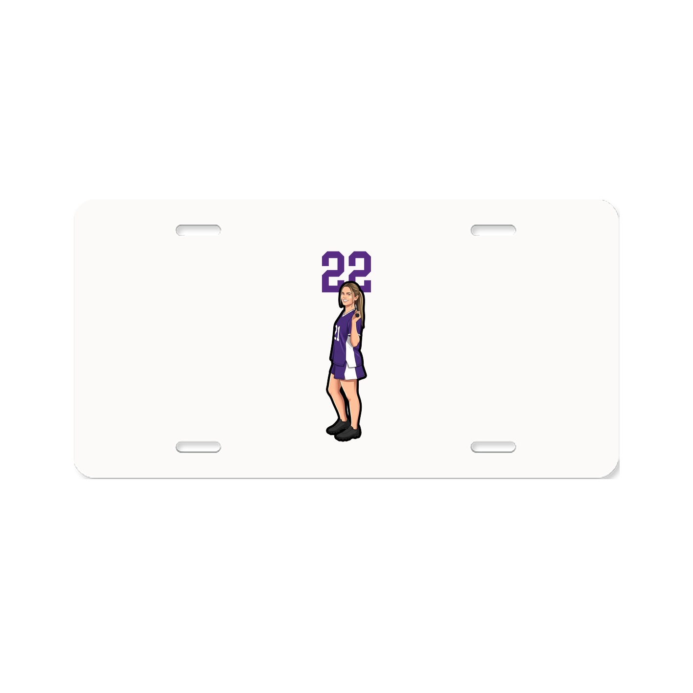 License Plate — Number Top in Classic