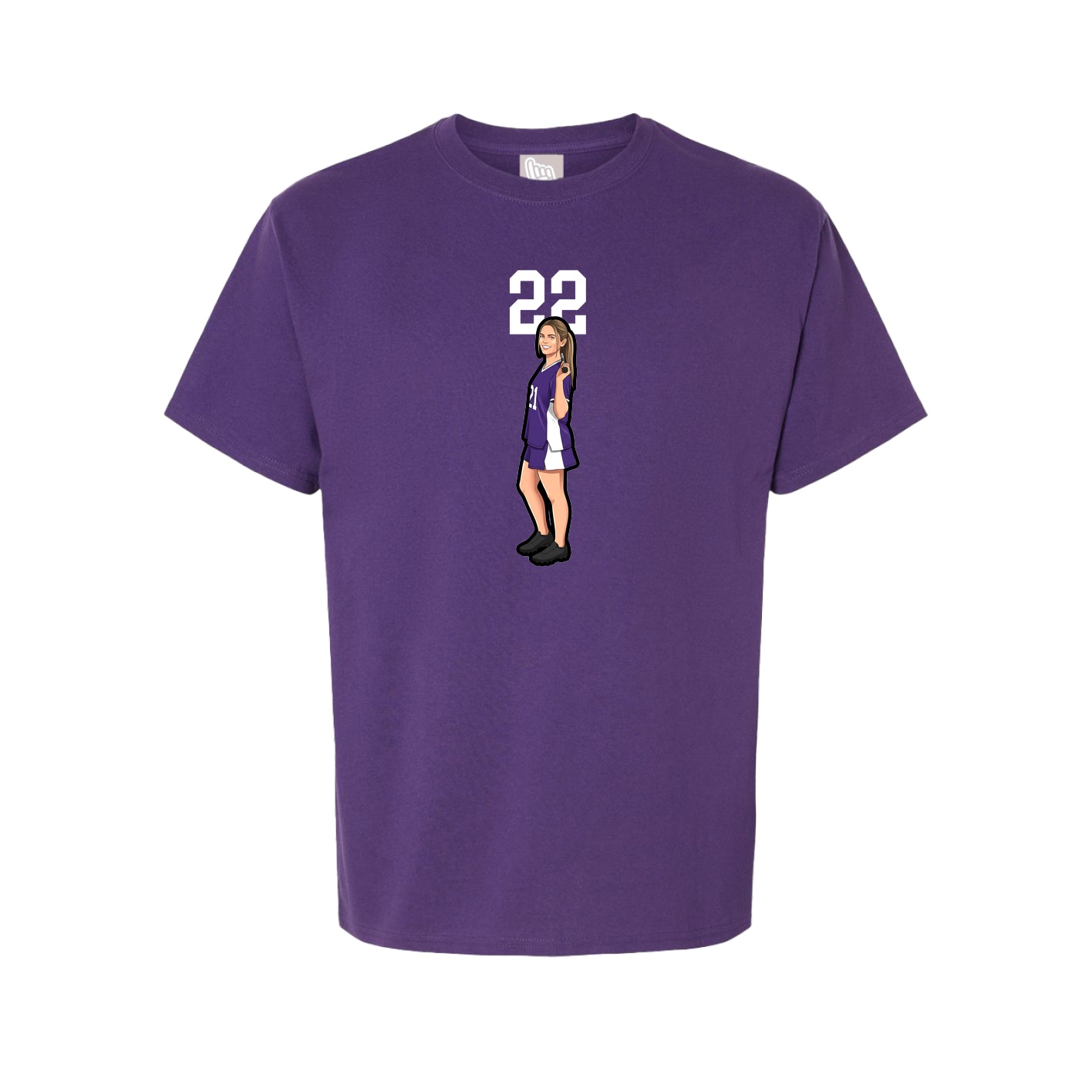 Youth Tee — Number Top in Purple