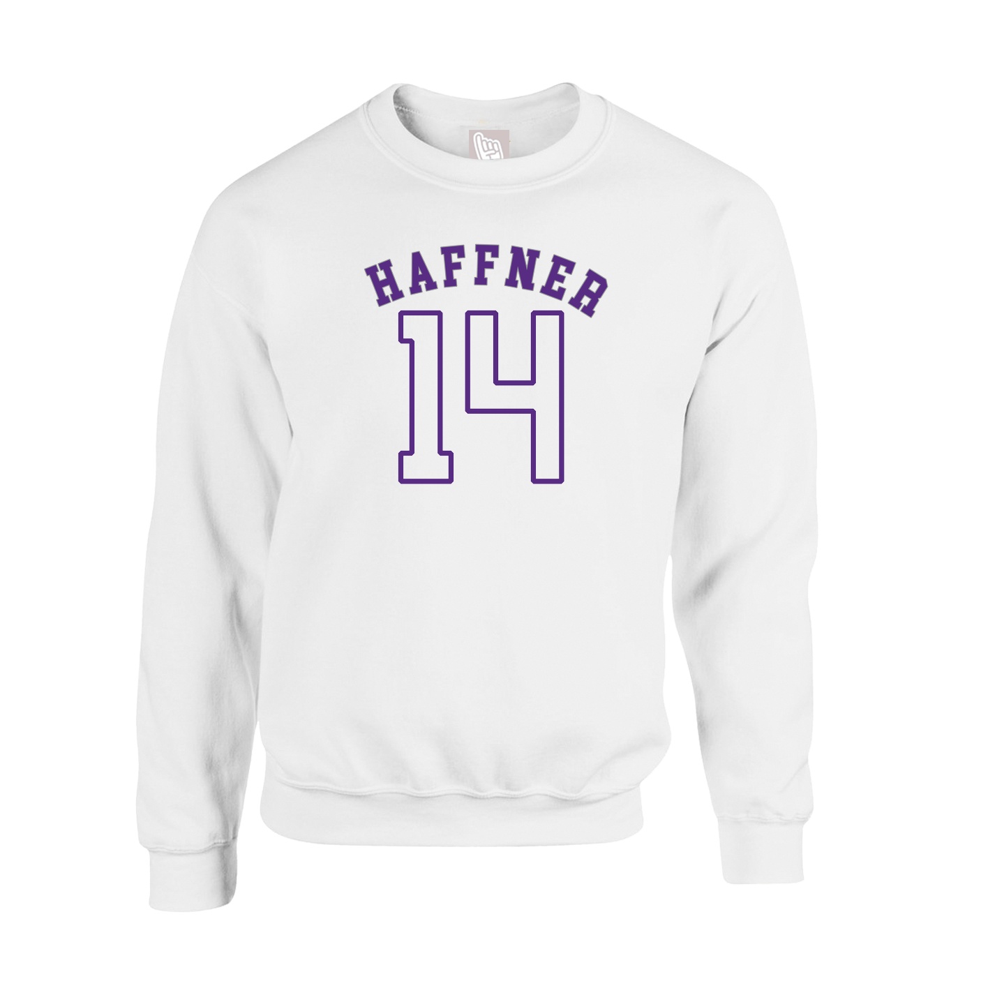 Fleece Crew — Shirsey Arch in White