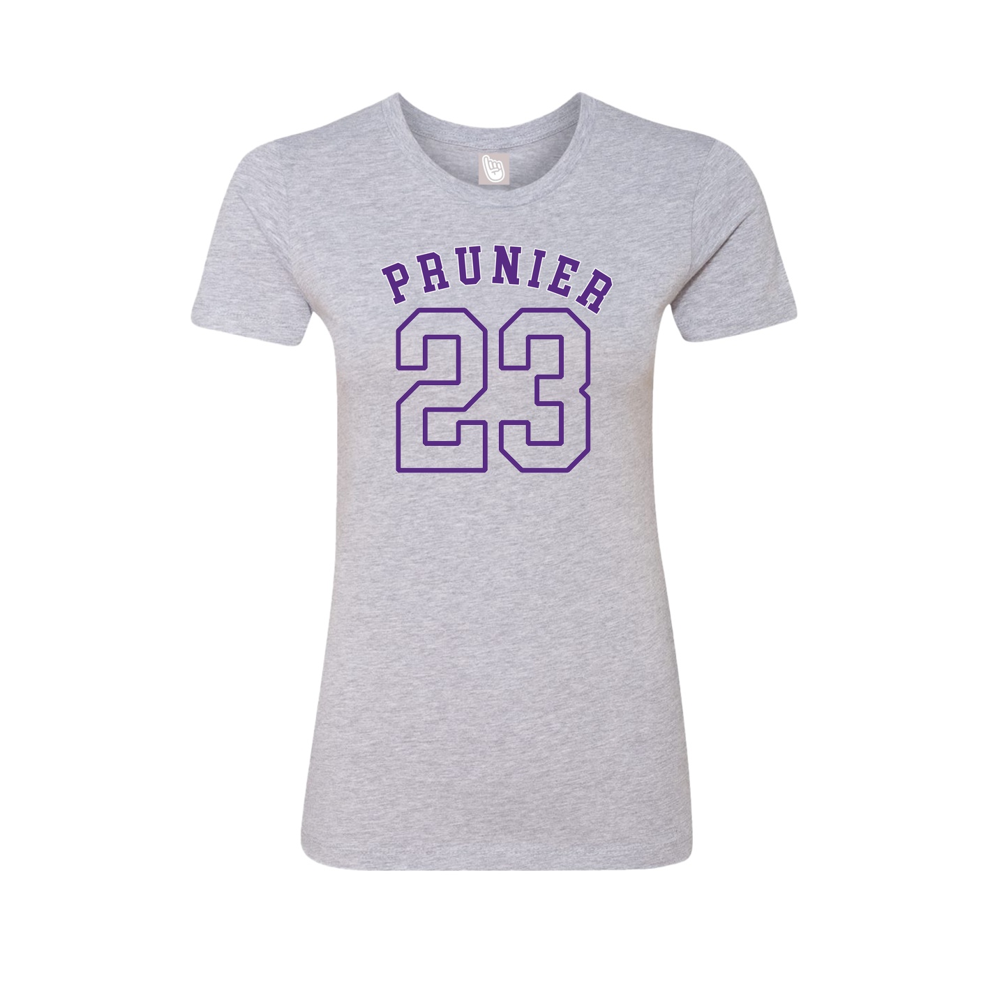 Fitted Women's Tee — Shirsey Arch in Grey
