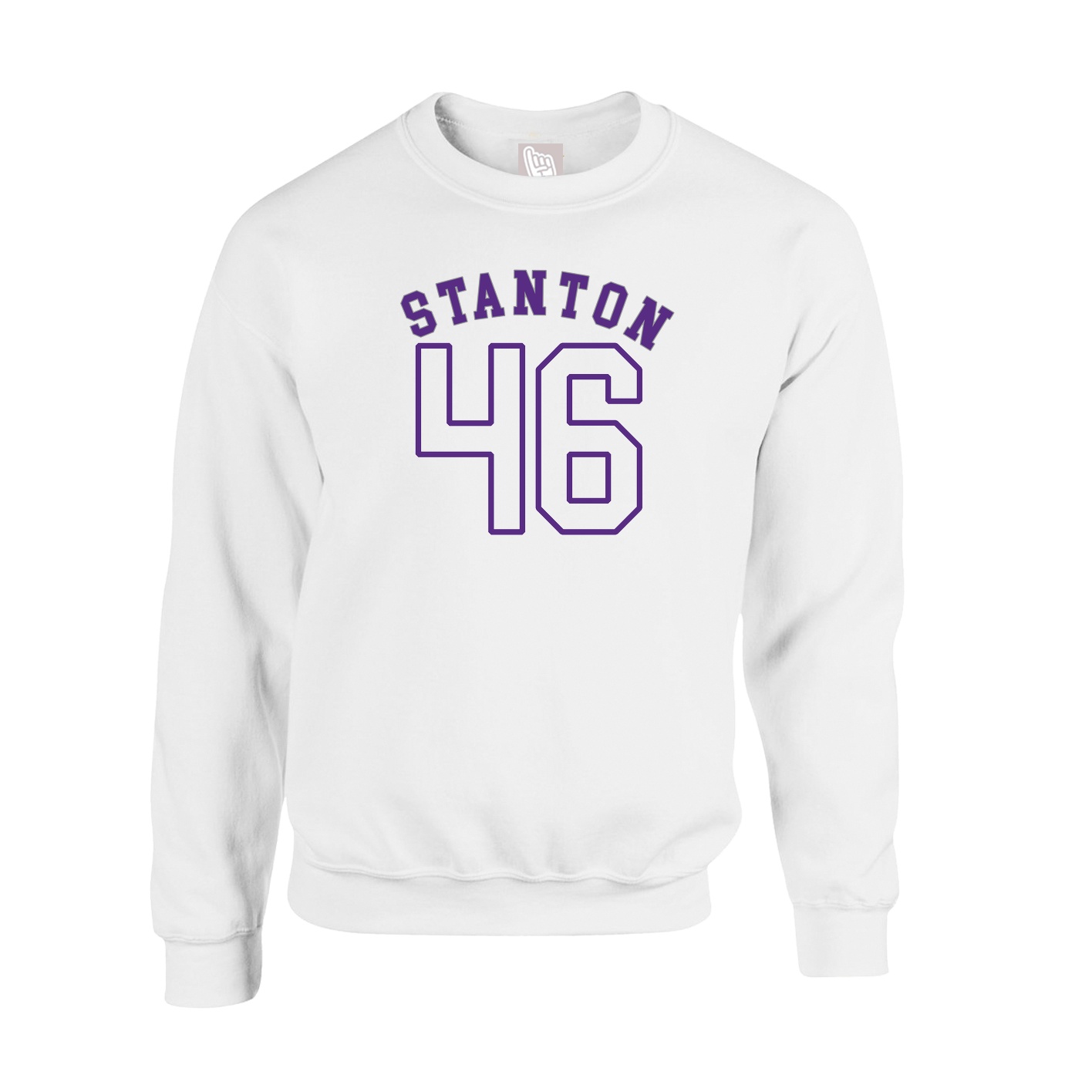 Fleece Crew — Shirsey Arch in White
