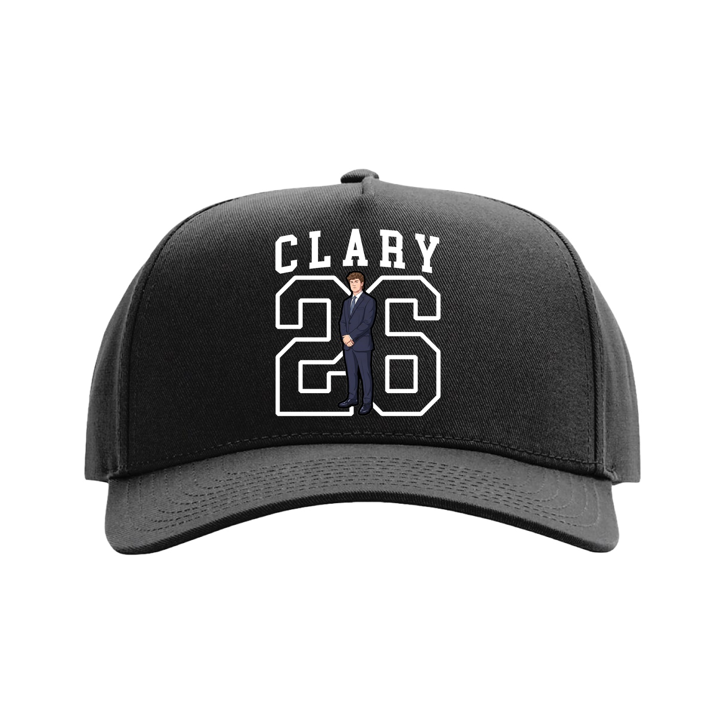 Full Fabric Five-Panel Champ Cap — Shirsey in Black