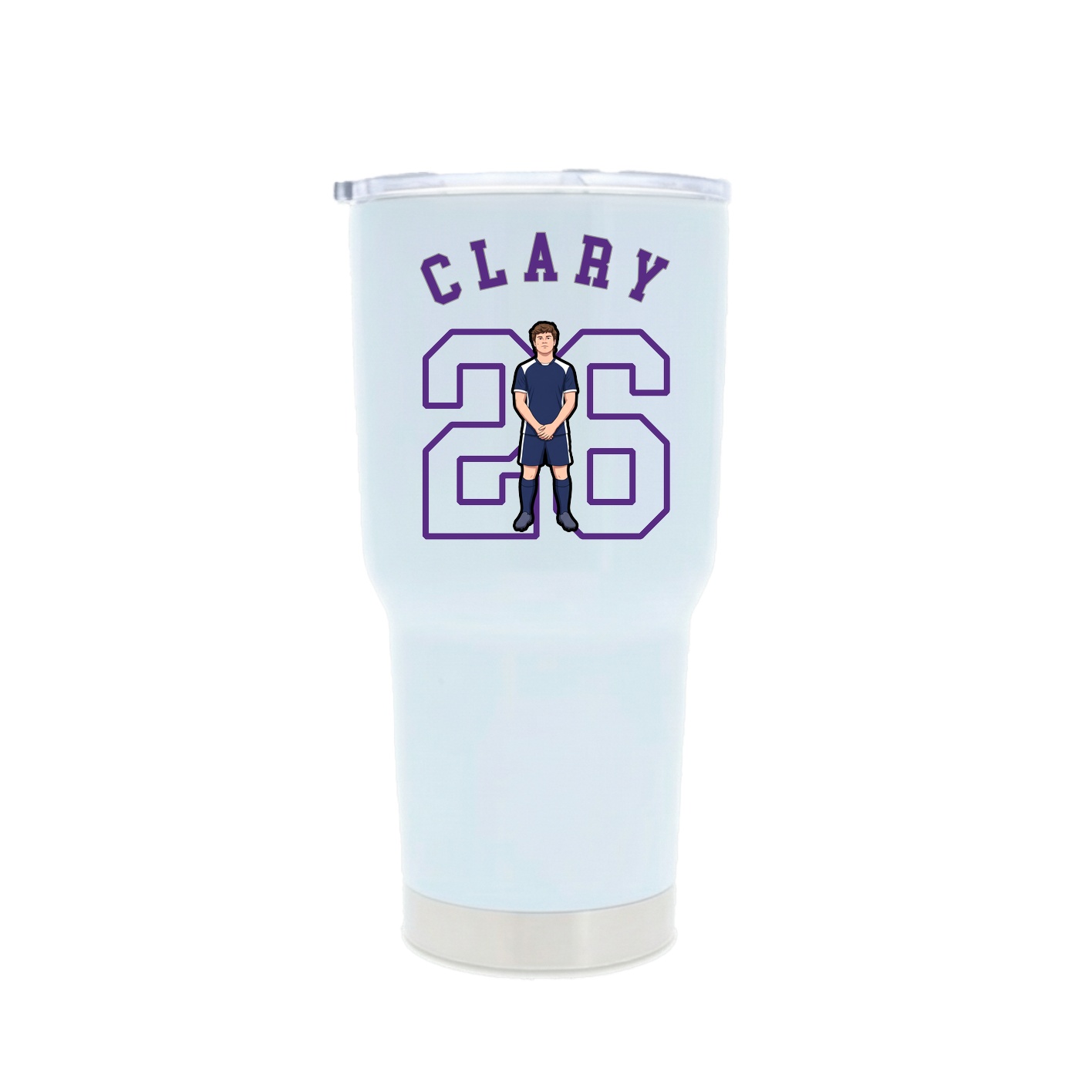30oz Stainless Steel Tumbler — Shirsey Arch in White