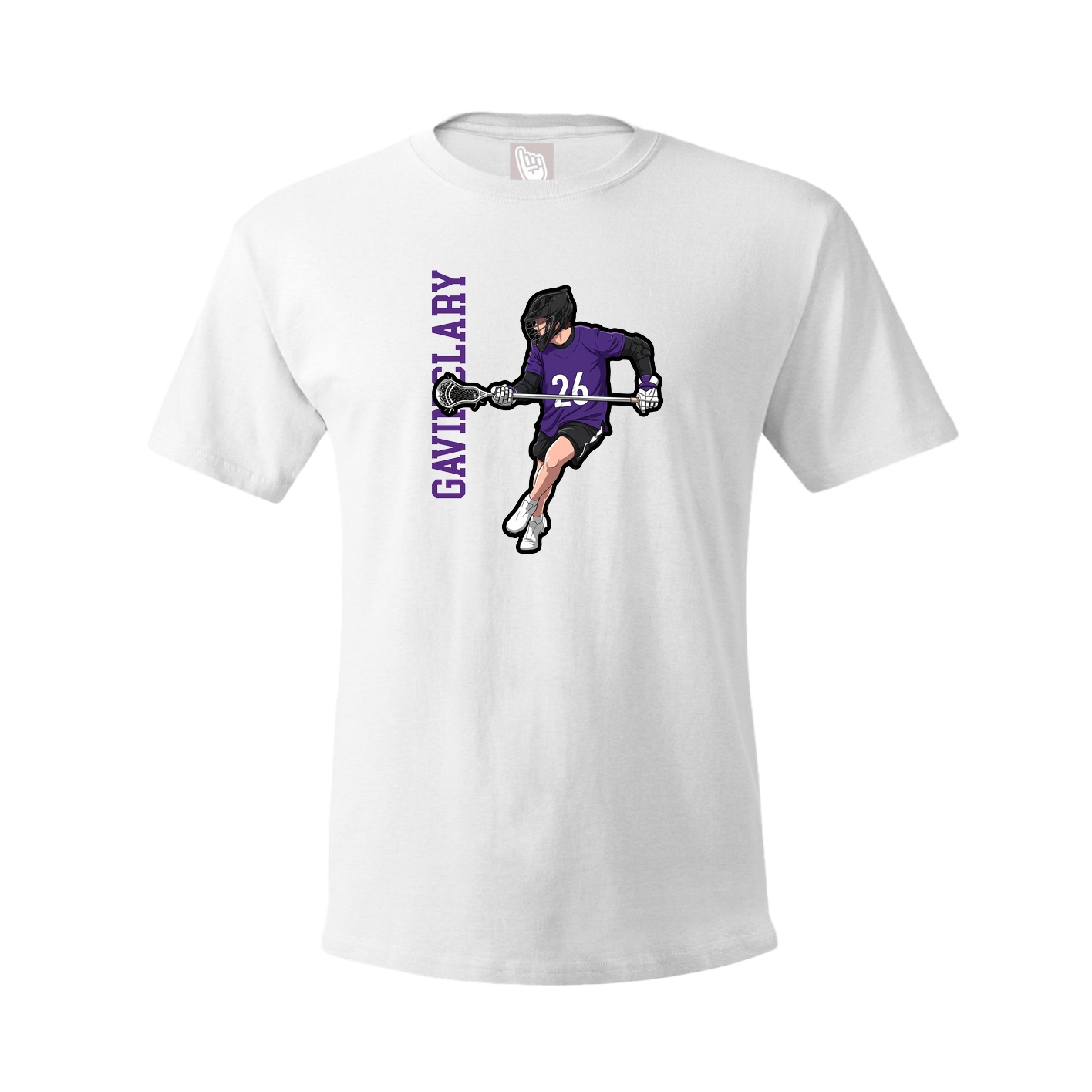 Tee — Name Vertical in White