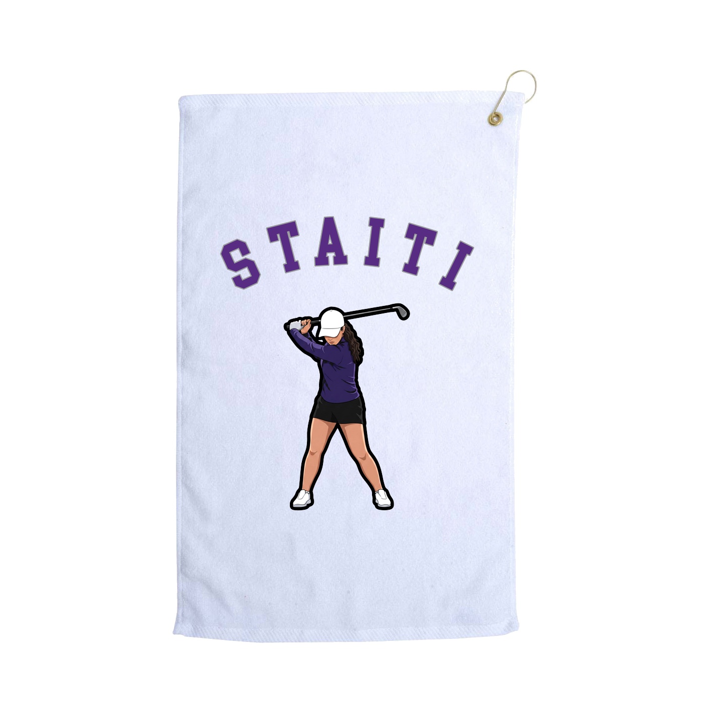 Golf Towel — Shirsey Arch in White