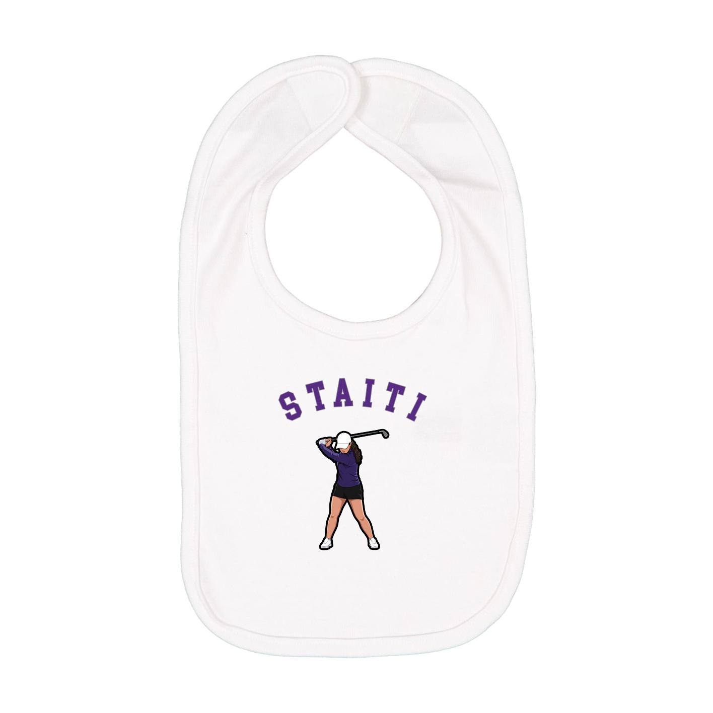 Infant Bib — Shirsey Arch in White