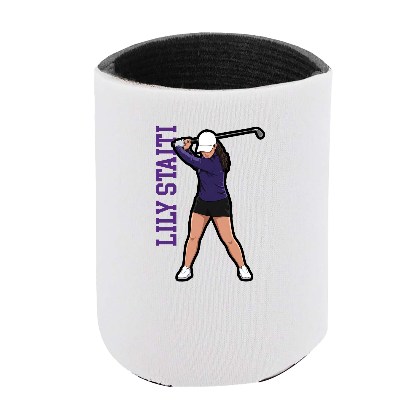 Can Holder — Name Vertical in White