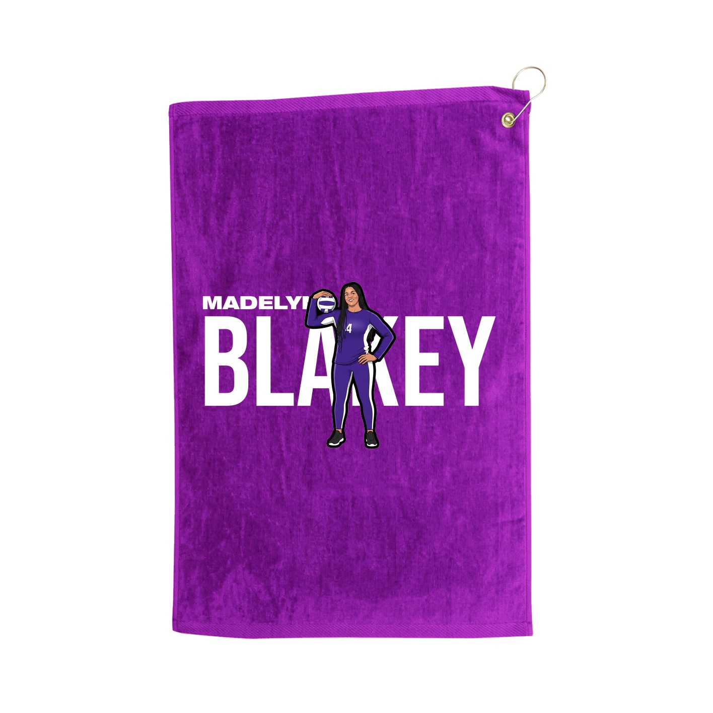Golf Towel — Player Name in Purple