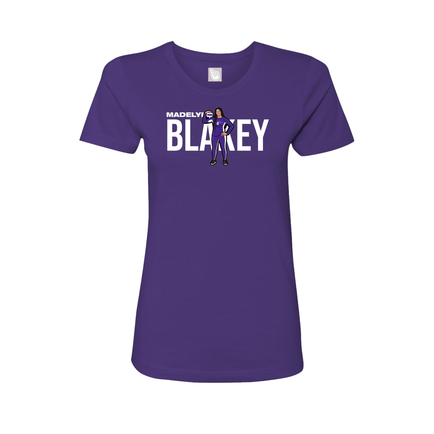 Fitted Women's Tee — Player Name in Purple