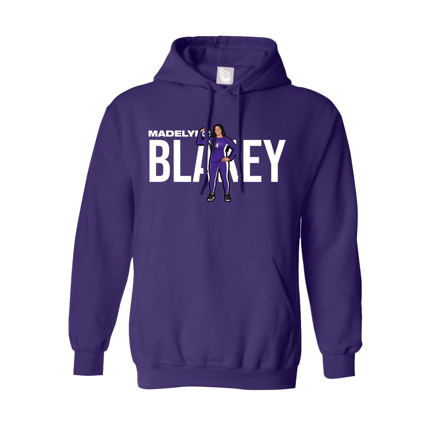 Youth Hoodie — Player Name in Purple