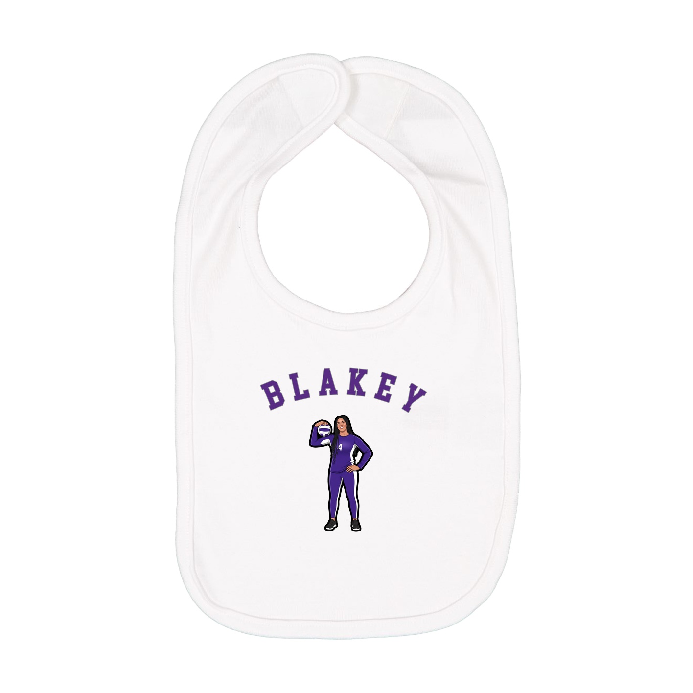 Infant Bib — Shirsey Arch in White