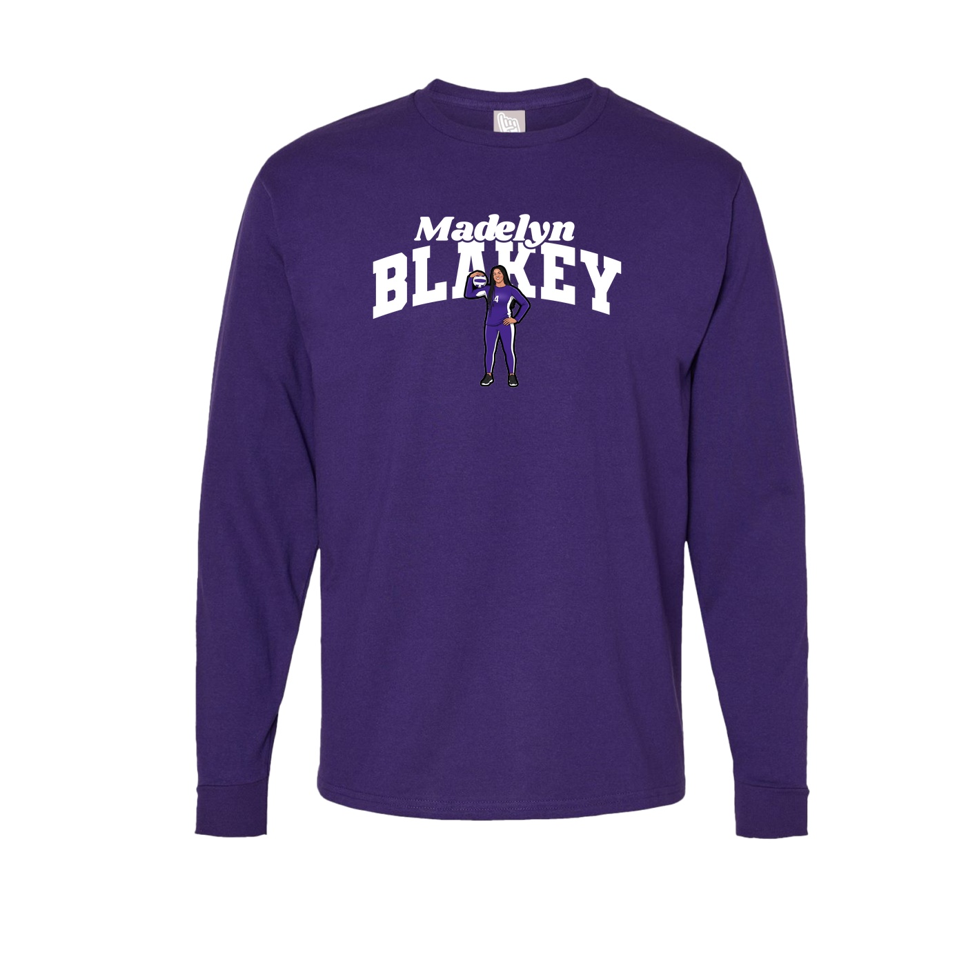 Long Sleeve Tee — Signature Arch in Purple