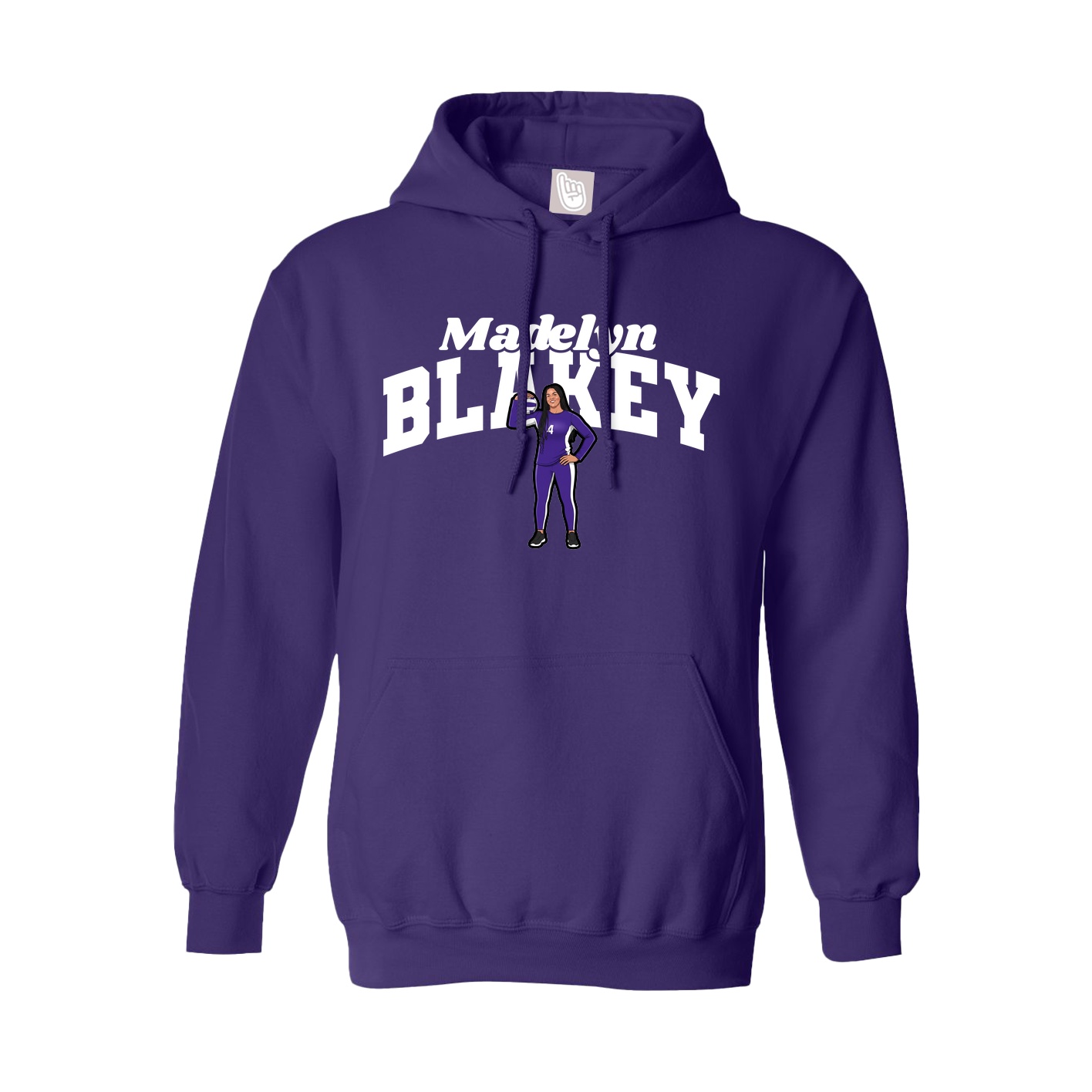 Hoodie — Signature Arch in Purple